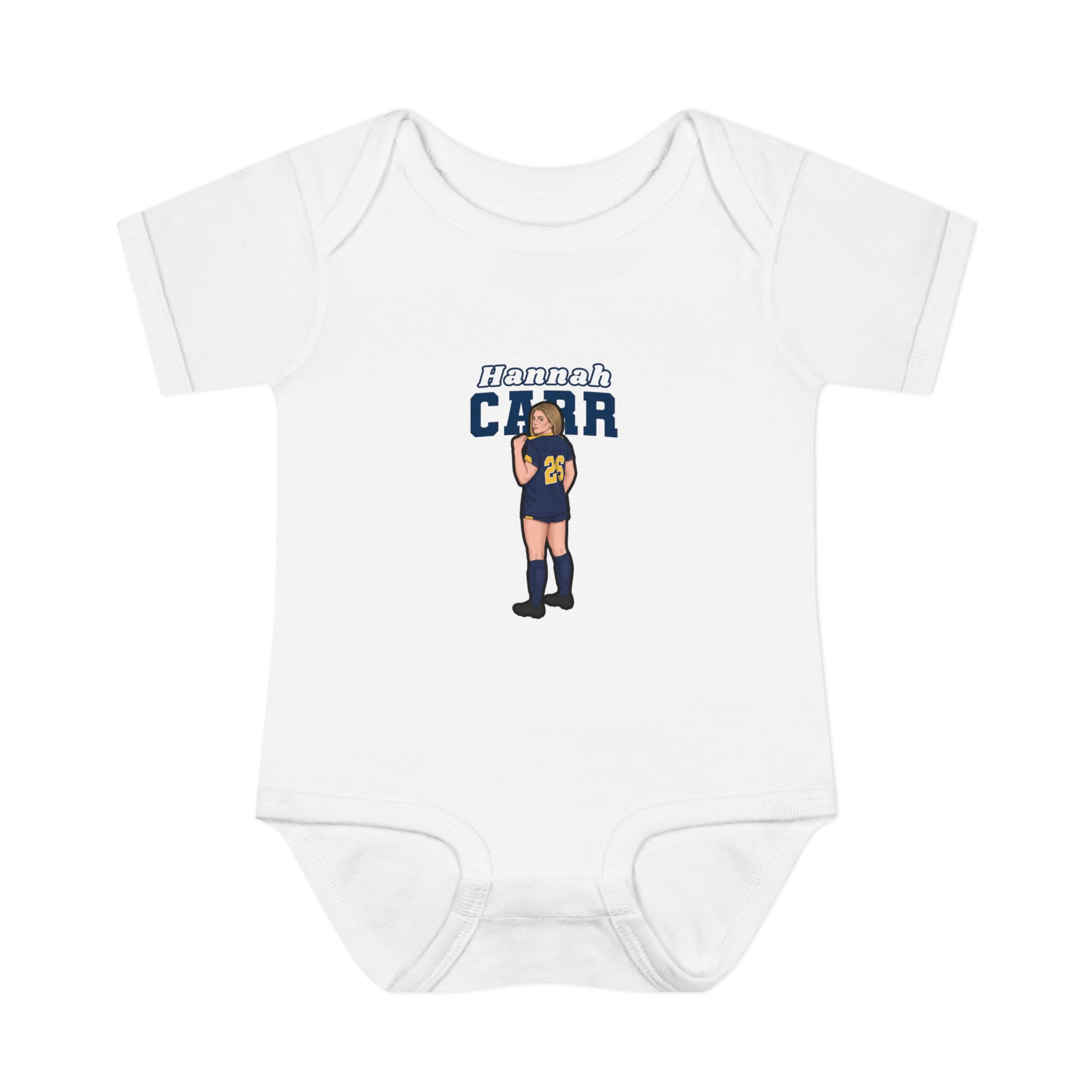 Baby Onesie — character_name_arch in White