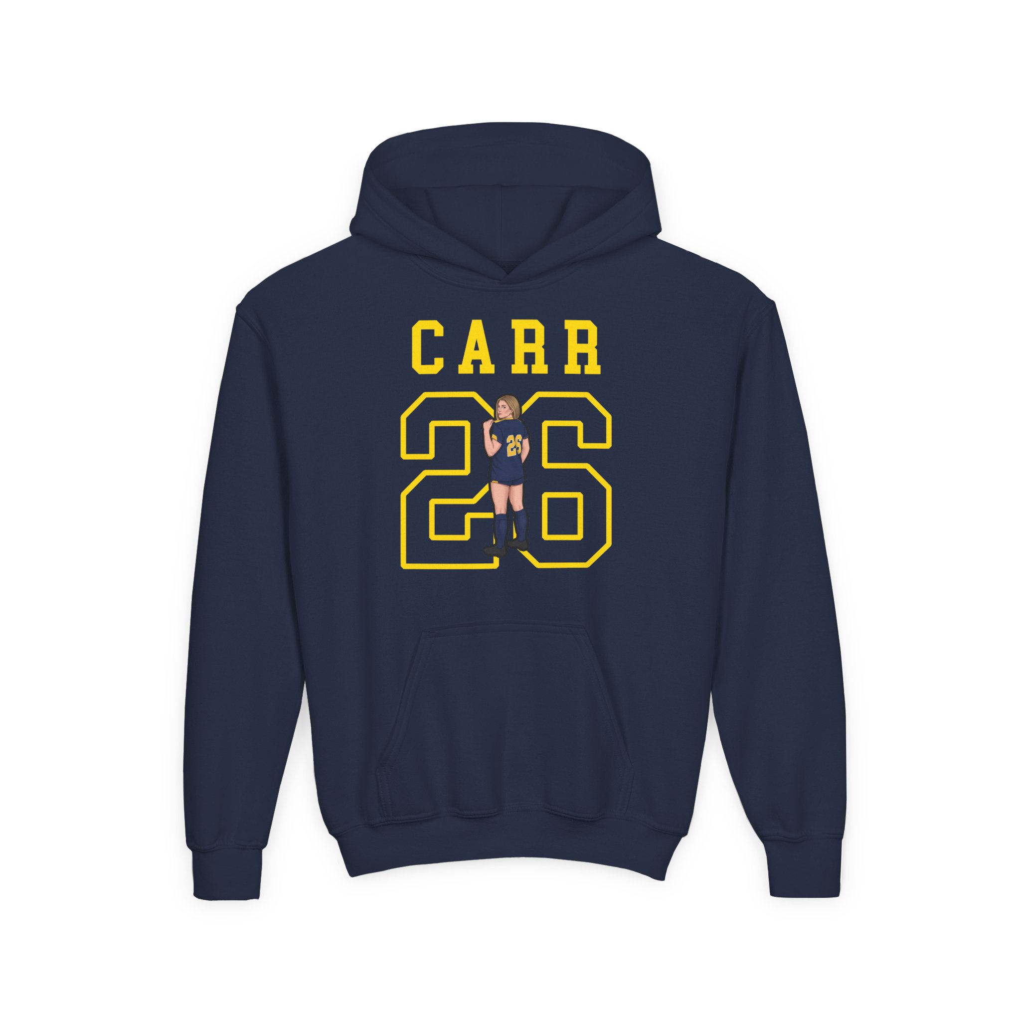 Youth Hoodie — character_shirsey in Navy