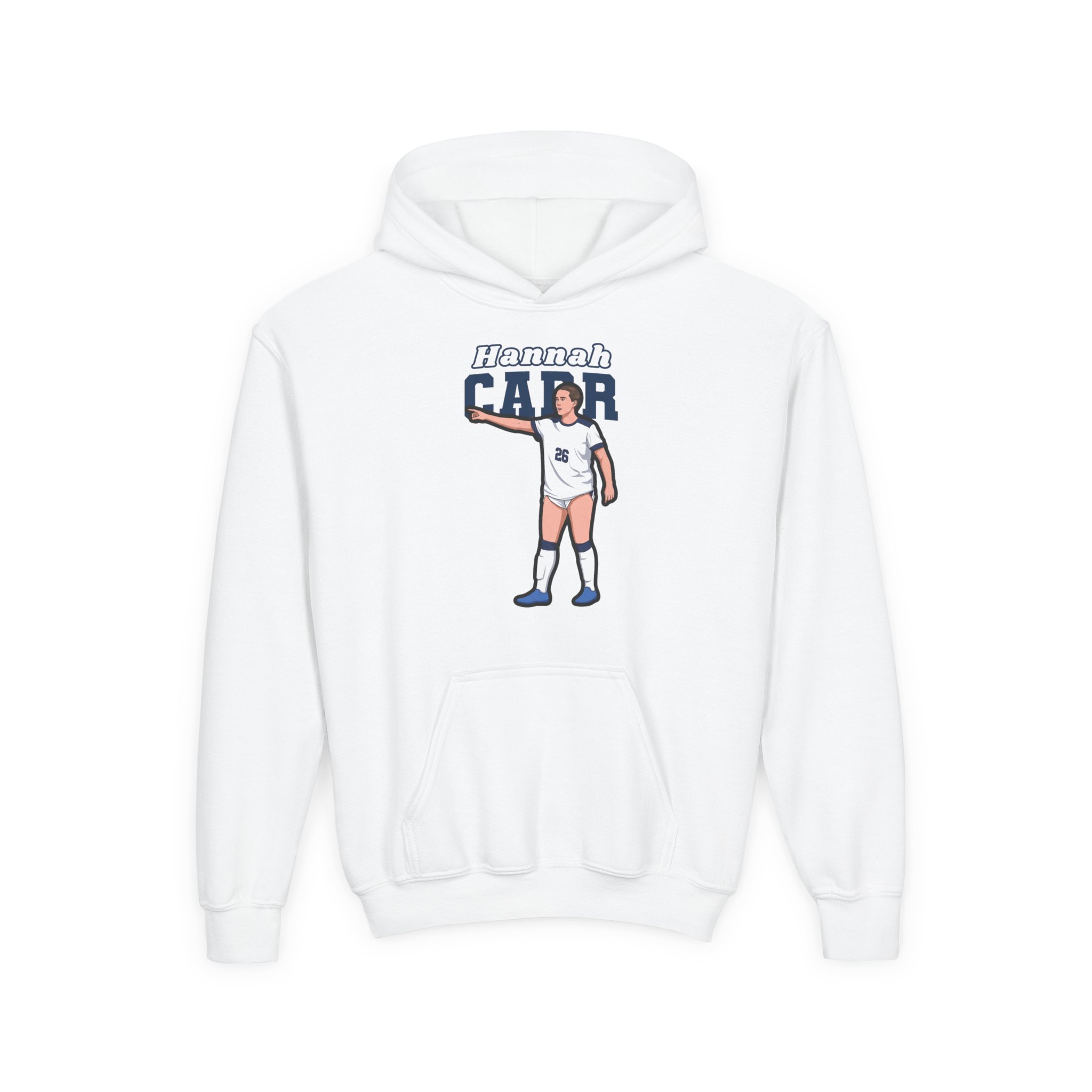 Youth Hoodie — character_name_arch in White