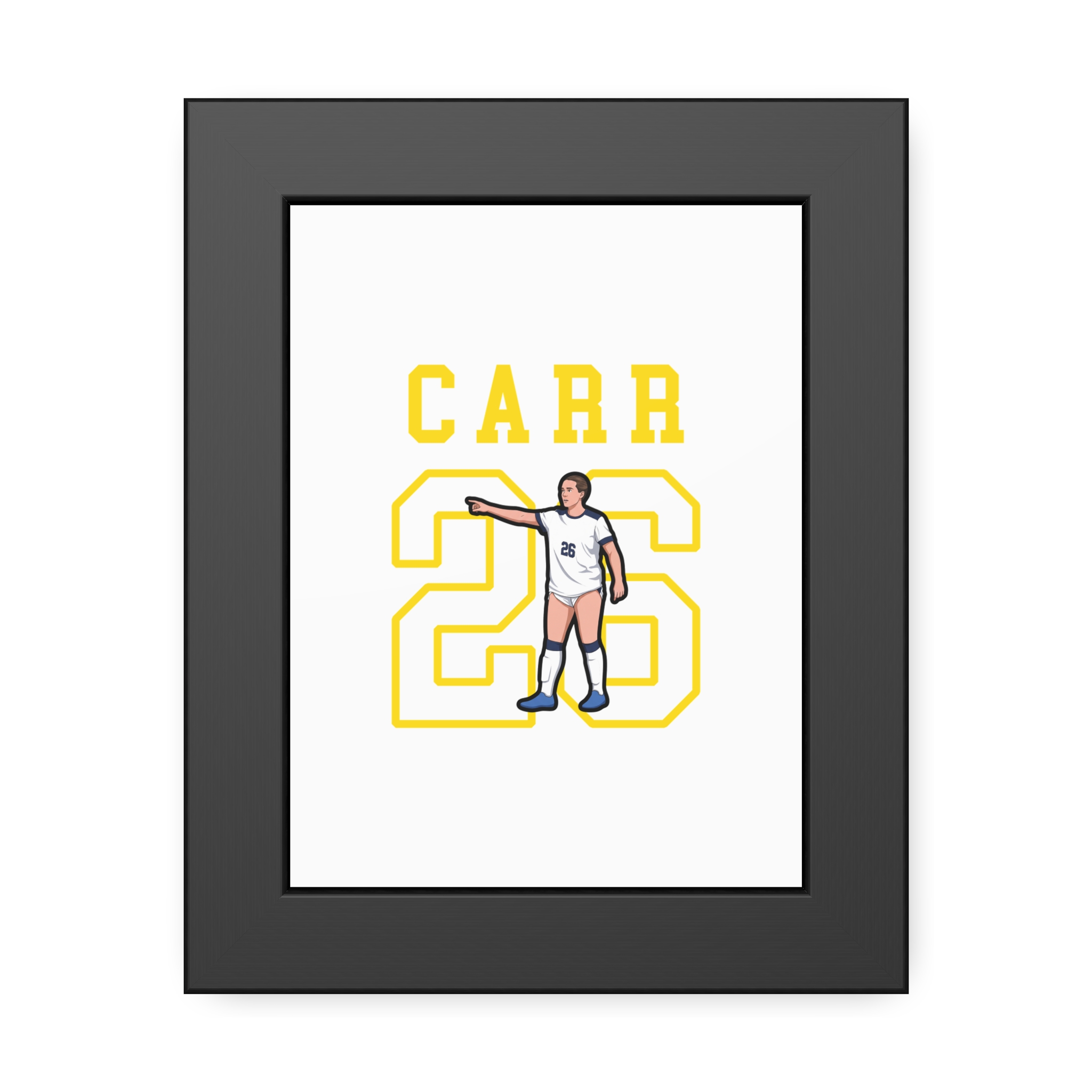 Framed Poster — character_shirsey in Black