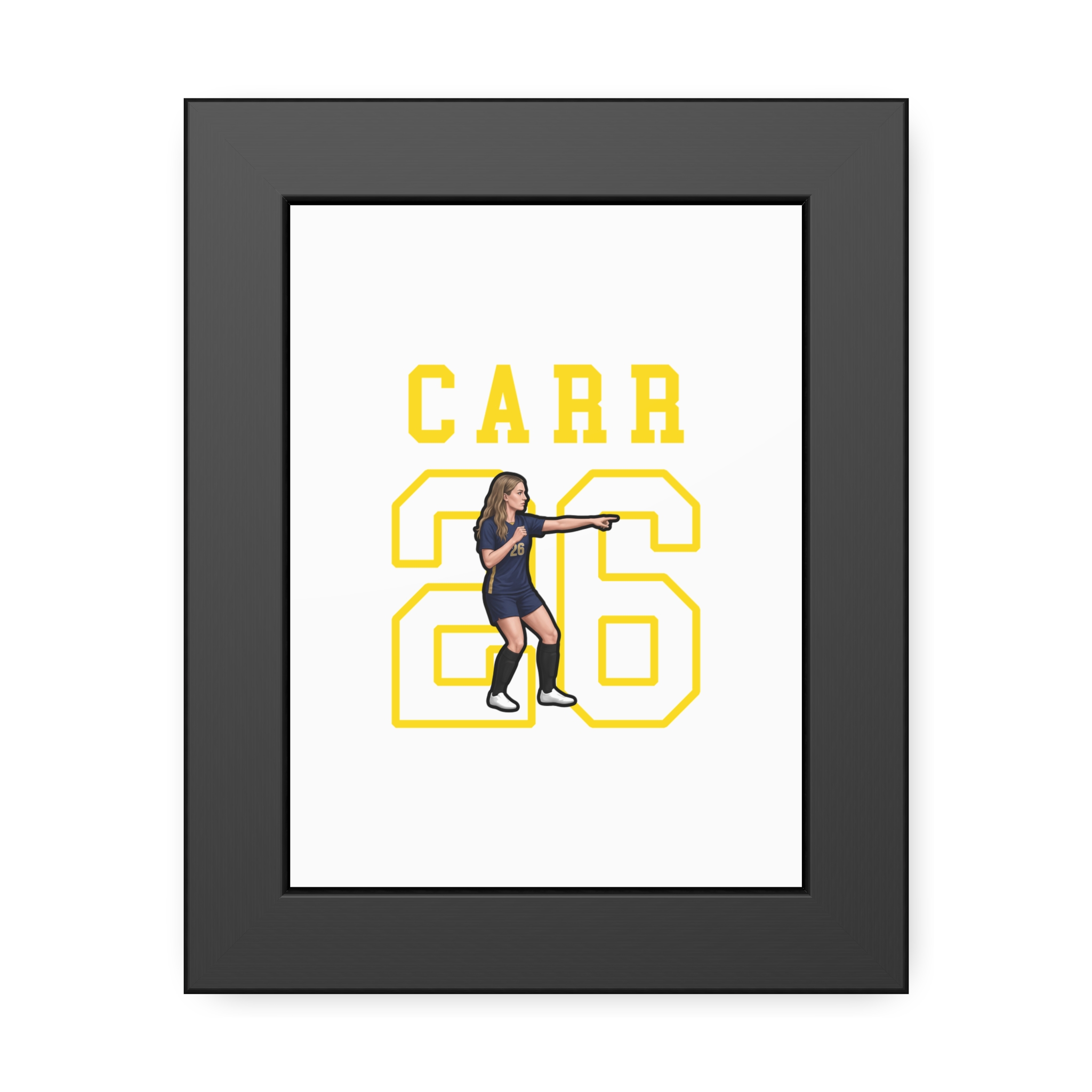 Framed Poster — character_shirsey in Black