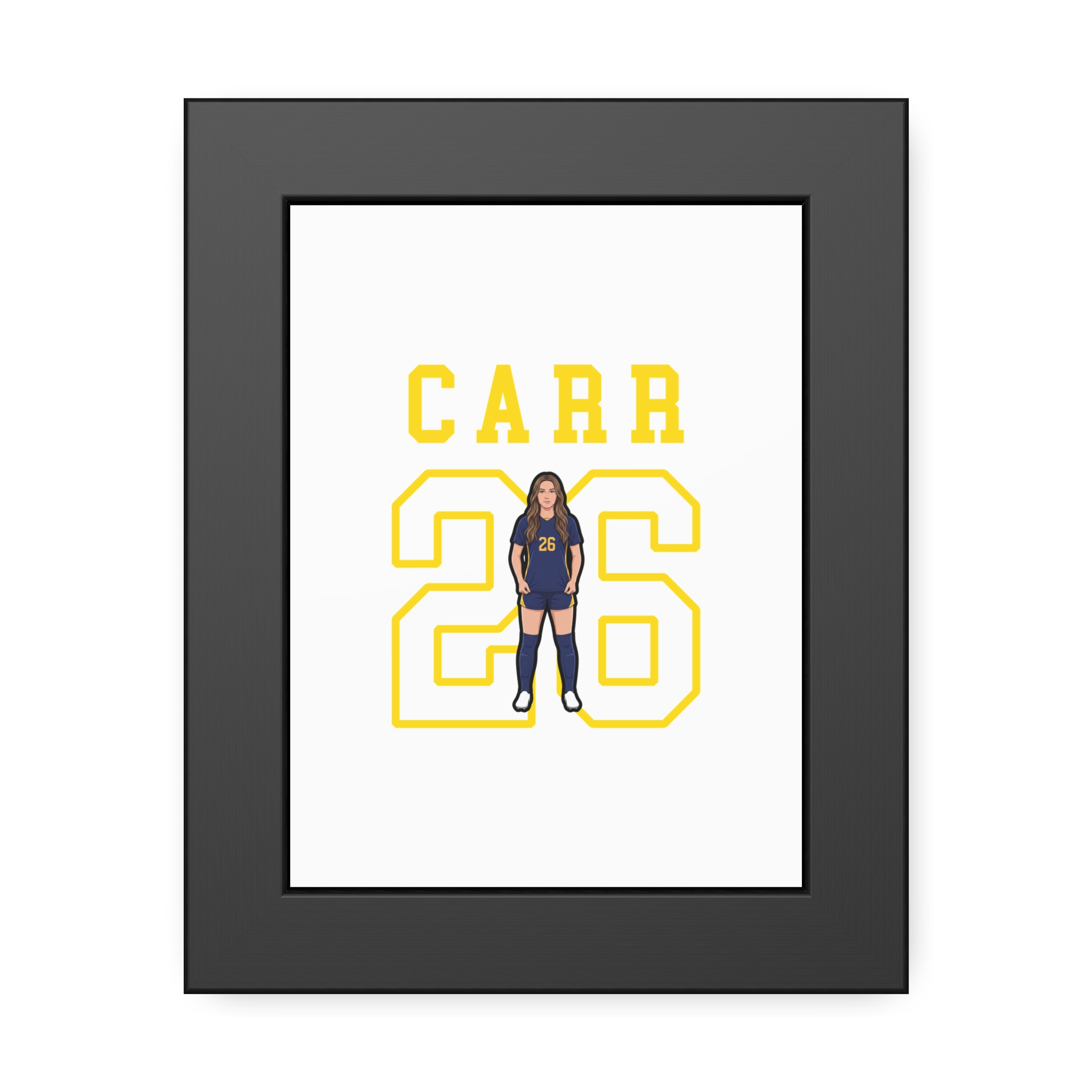 Framed Poster — character_shirsey in Black