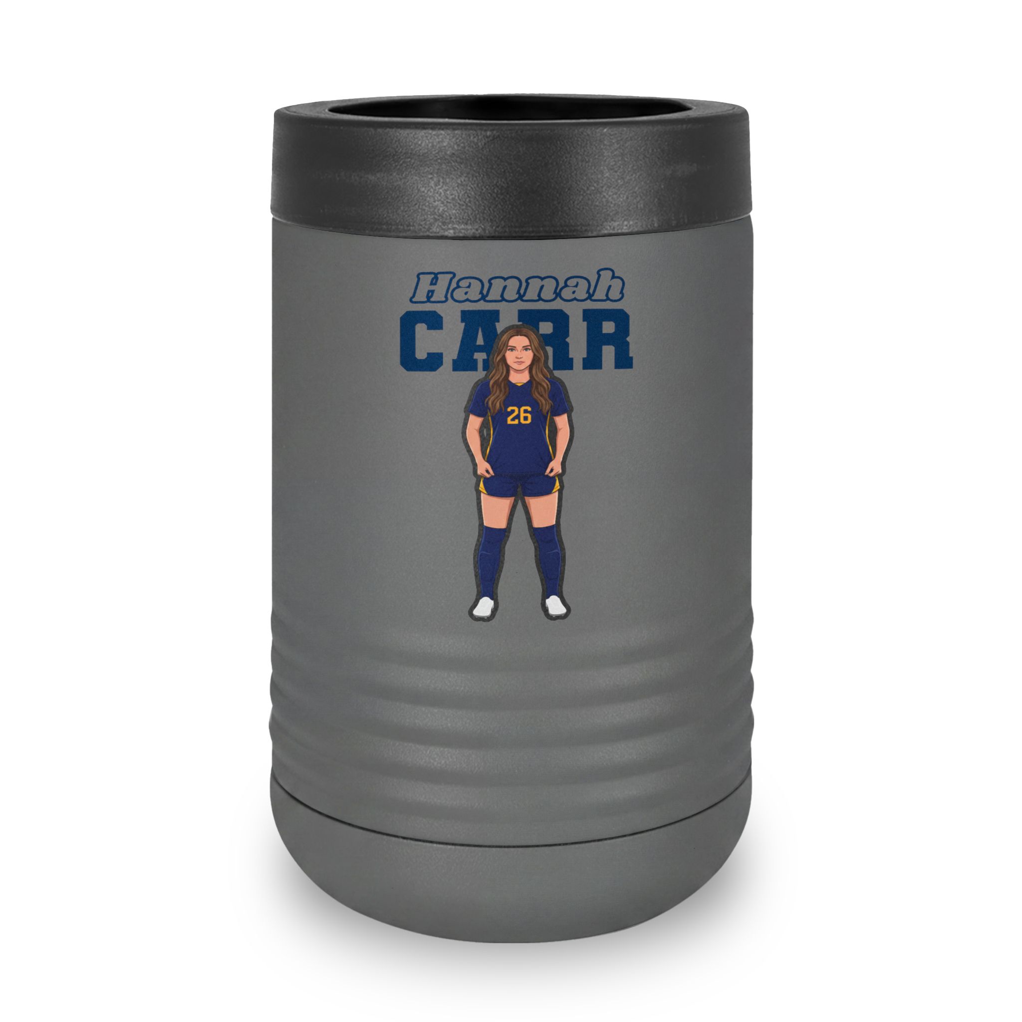 Stainless Can Cooler — character_name_arch in Grey
