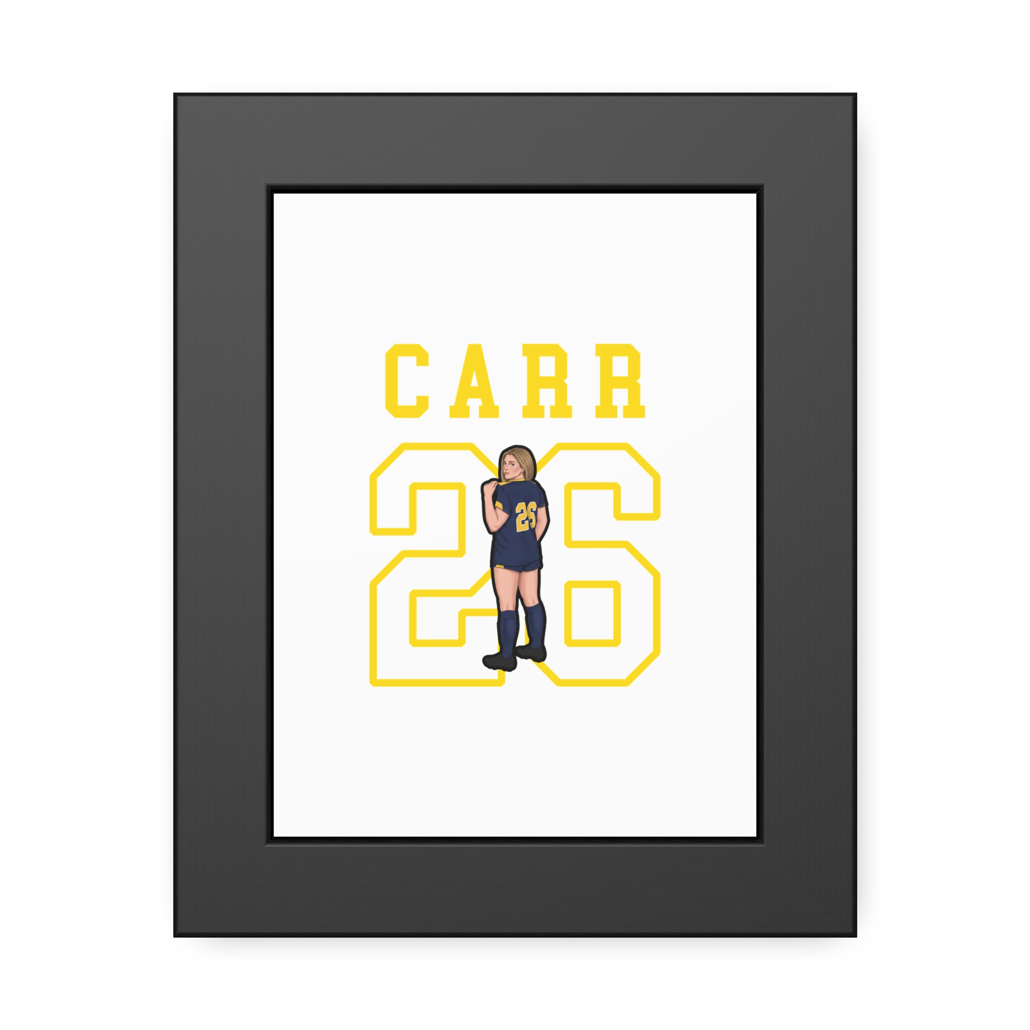 Framed Poster — character_shirsey in Black