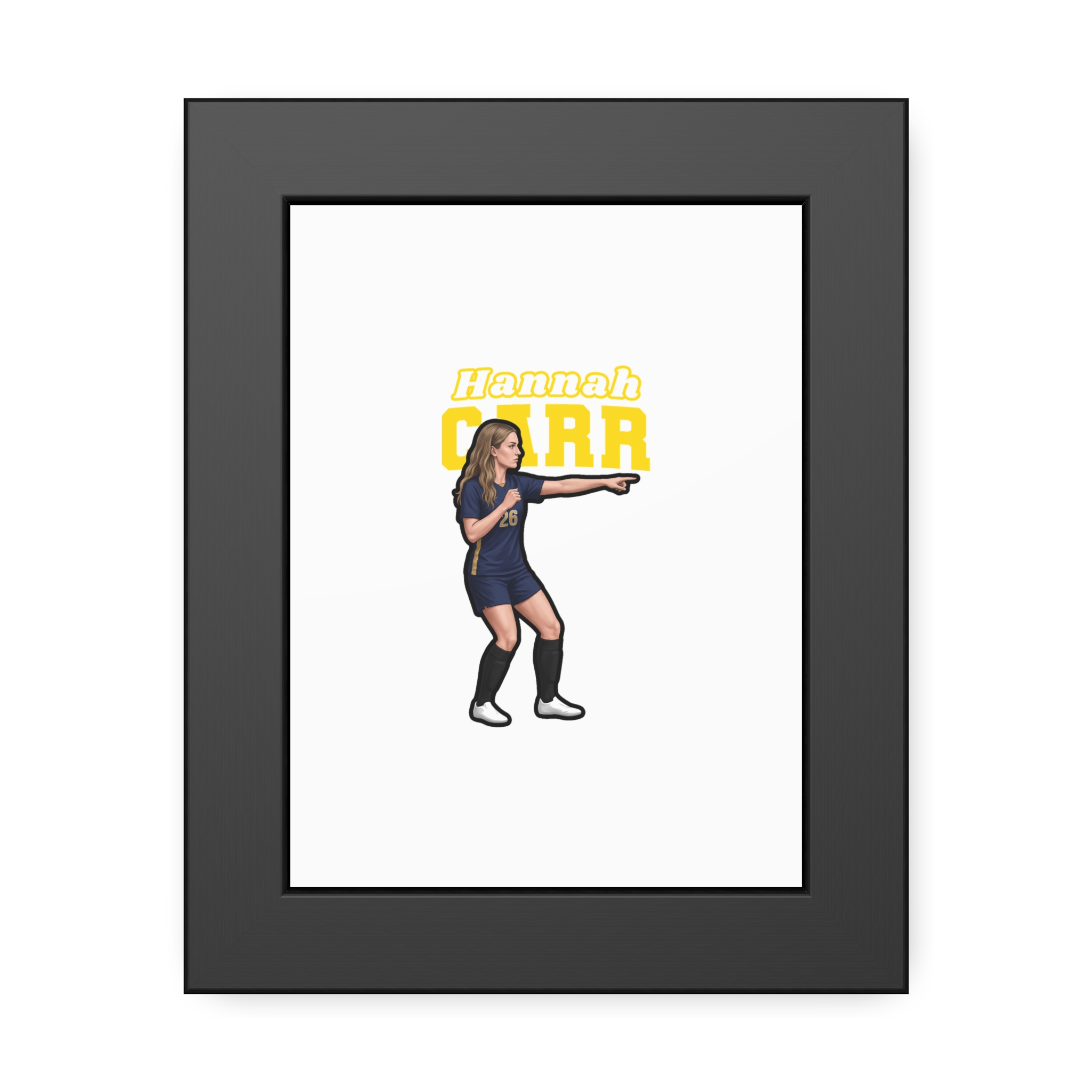 Framed Poster — character_name_arch in Black