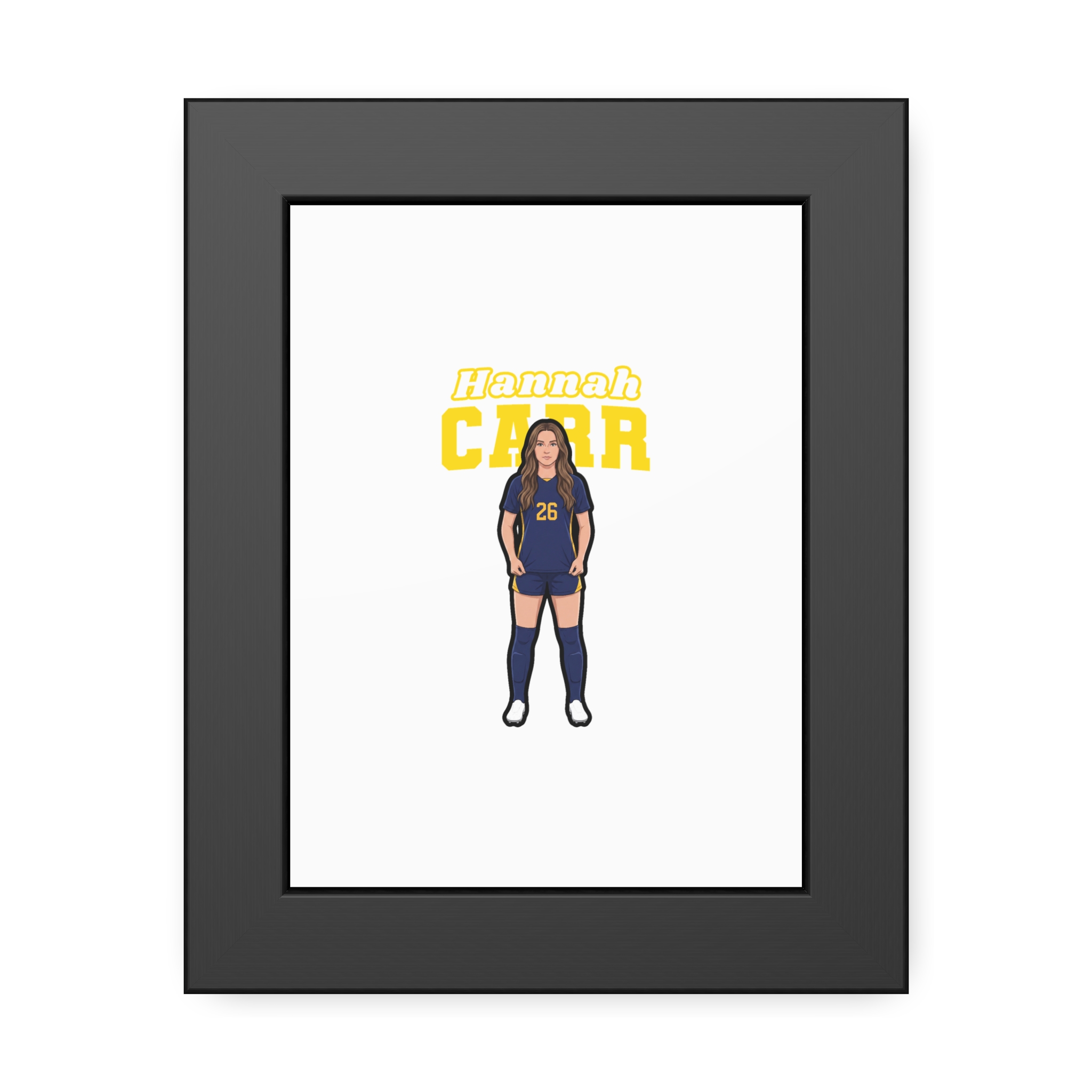 Framed Poster — character_name_arch in Black