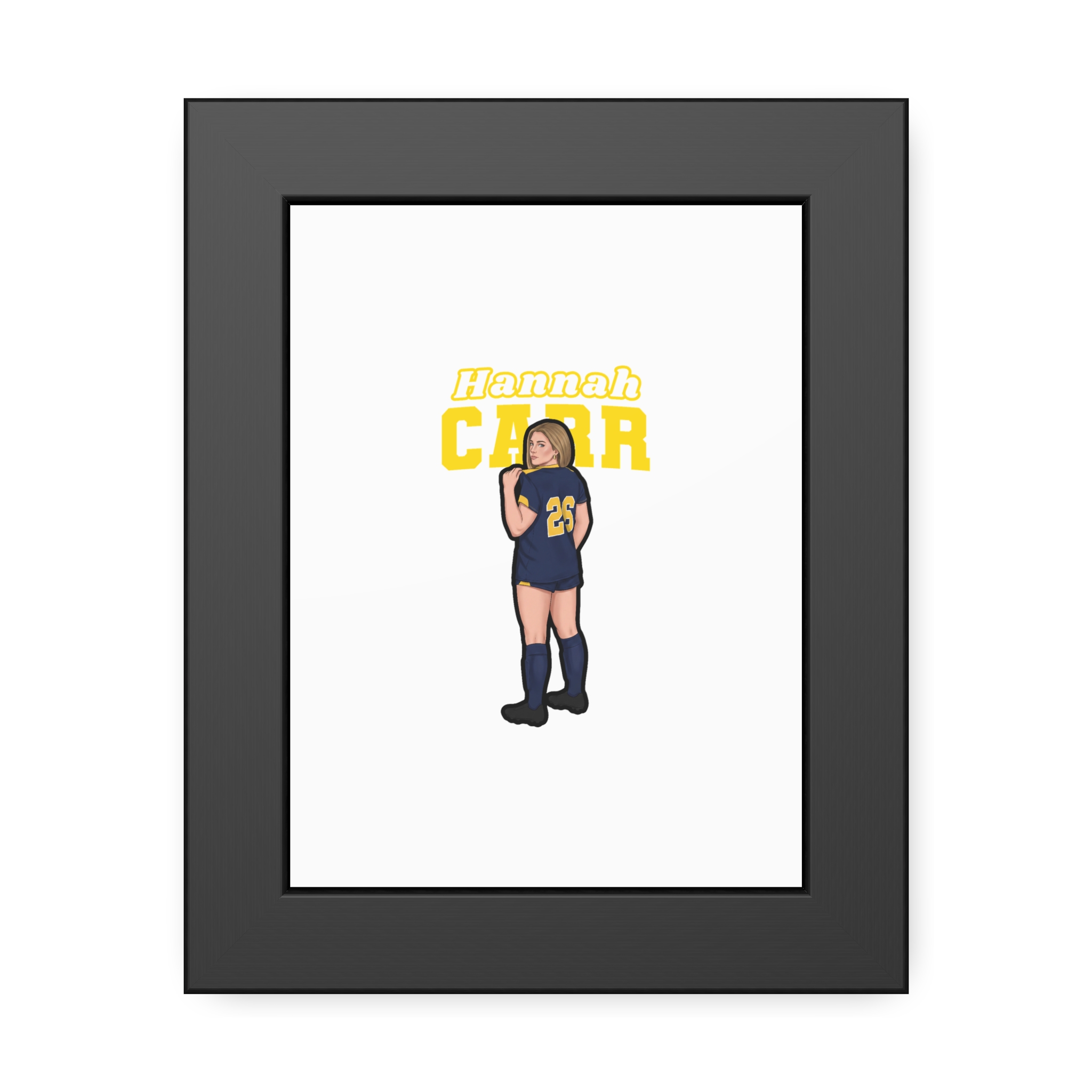 Framed Poster — character_name_arch in Black