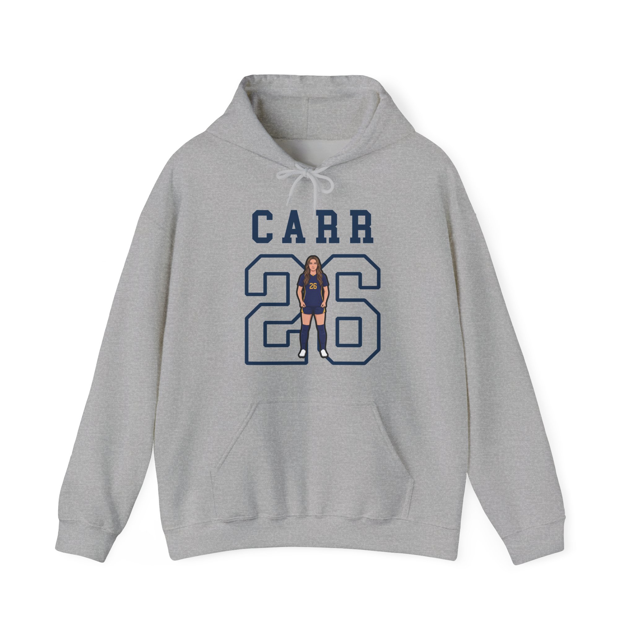 Hoodie — character_shirsey in Grey