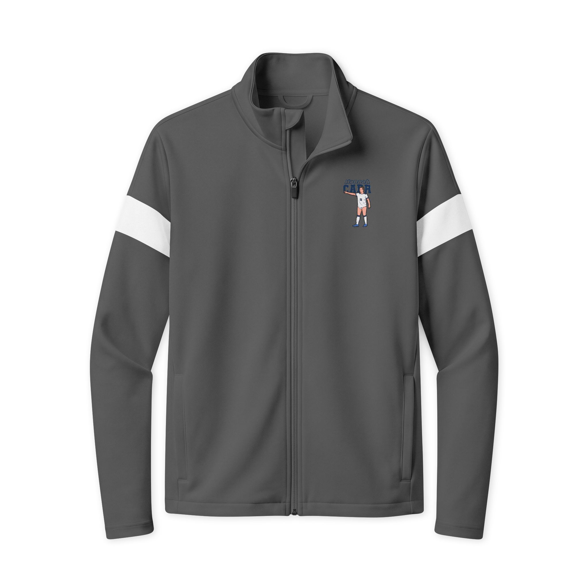 Travel Full-Zip Jacket — character_name_arch in Iron Grey/ White