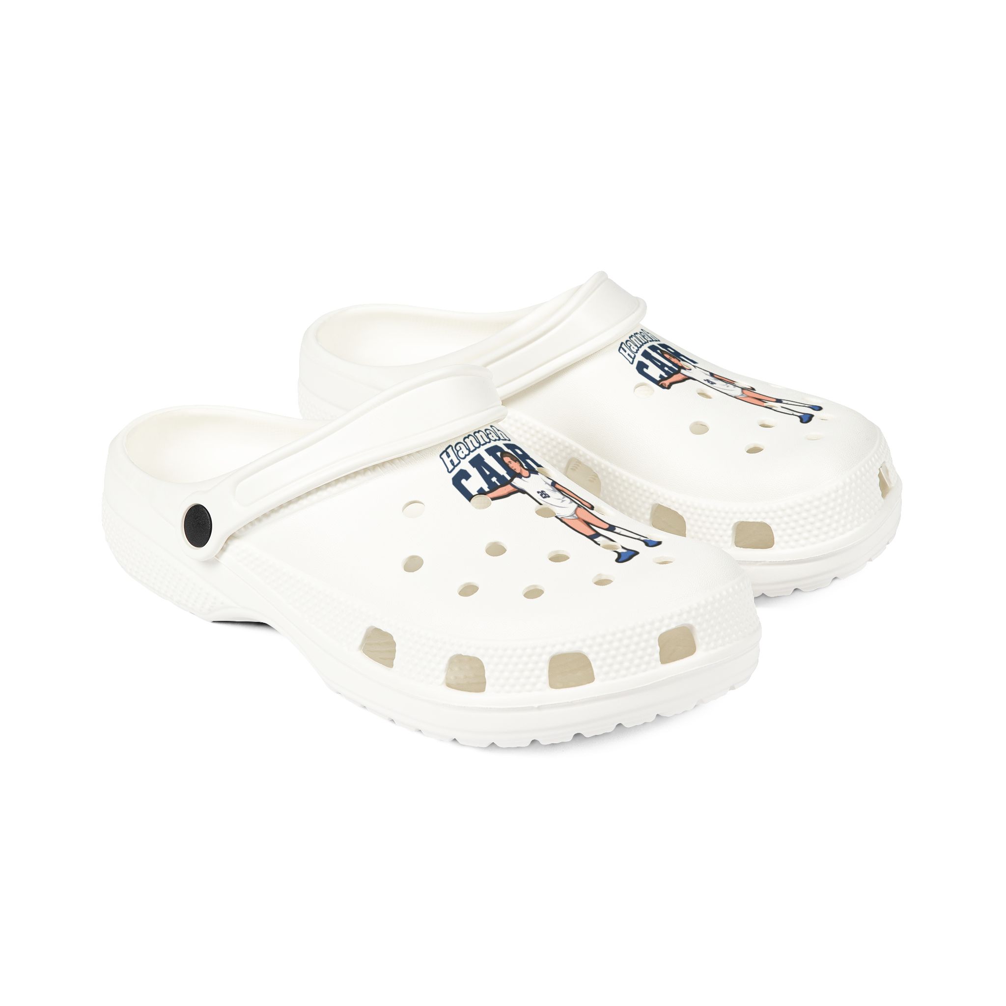 Rubber Clogs — character_name_arch in White