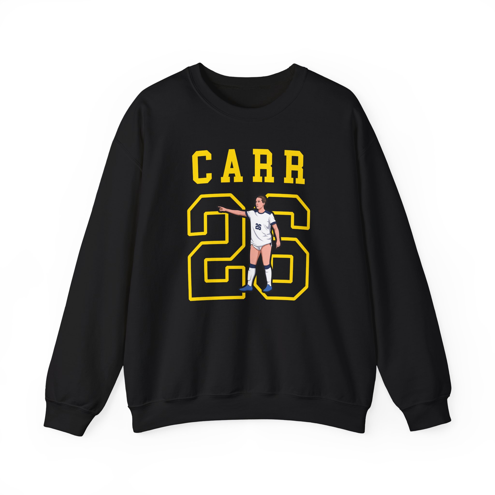 Crewneck Sweatshirt — character_shirsey in Black