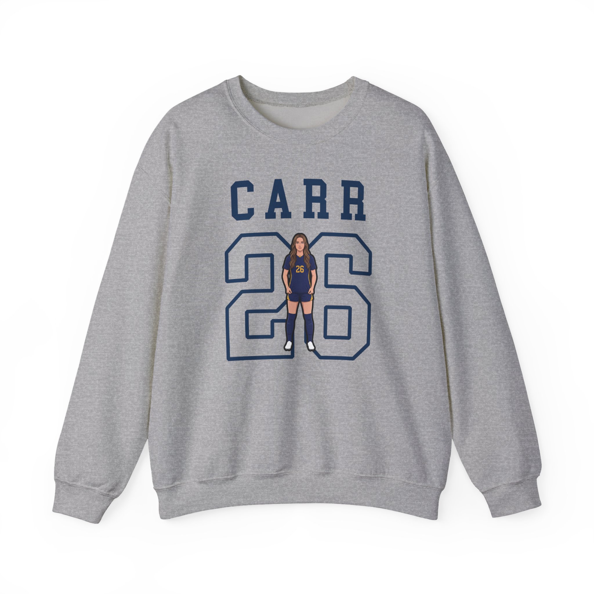 Crewneck Sweatshirt — character_shirsey in Grey