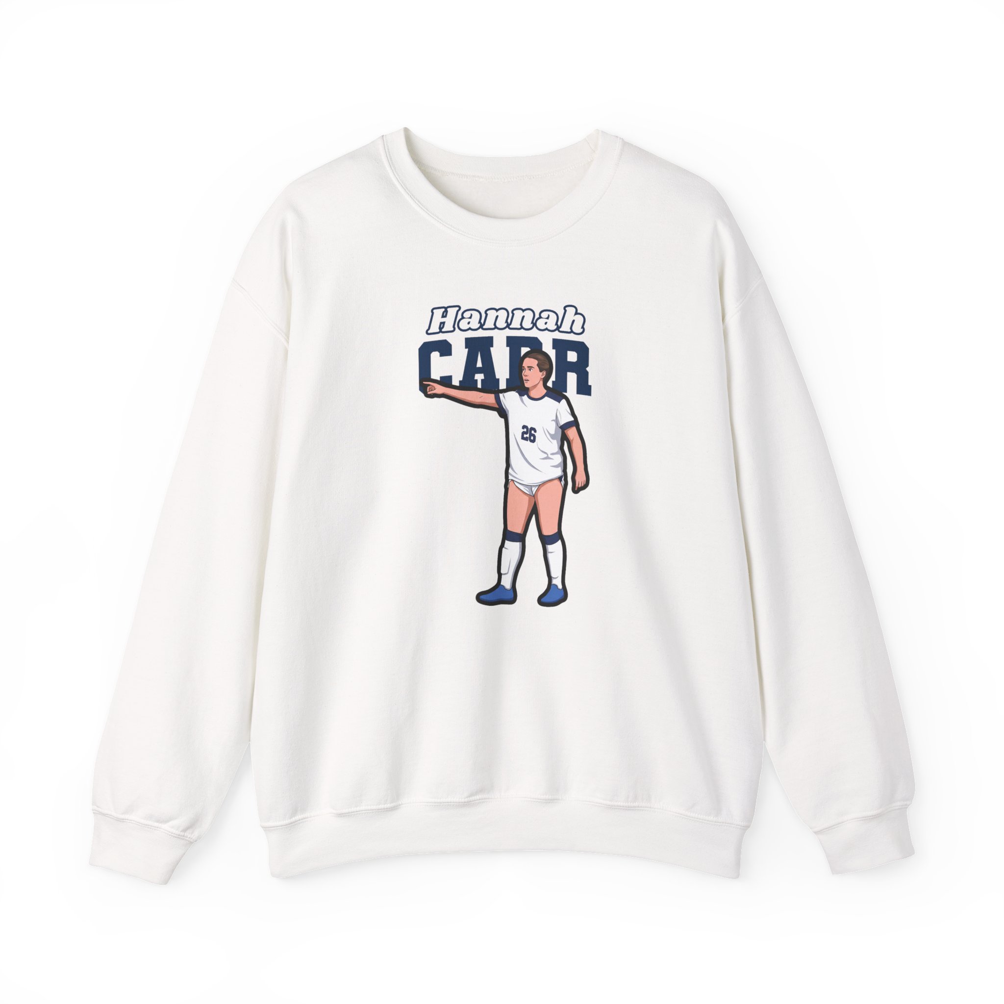 Crewneck Sweatshirt — character_name_arch in White