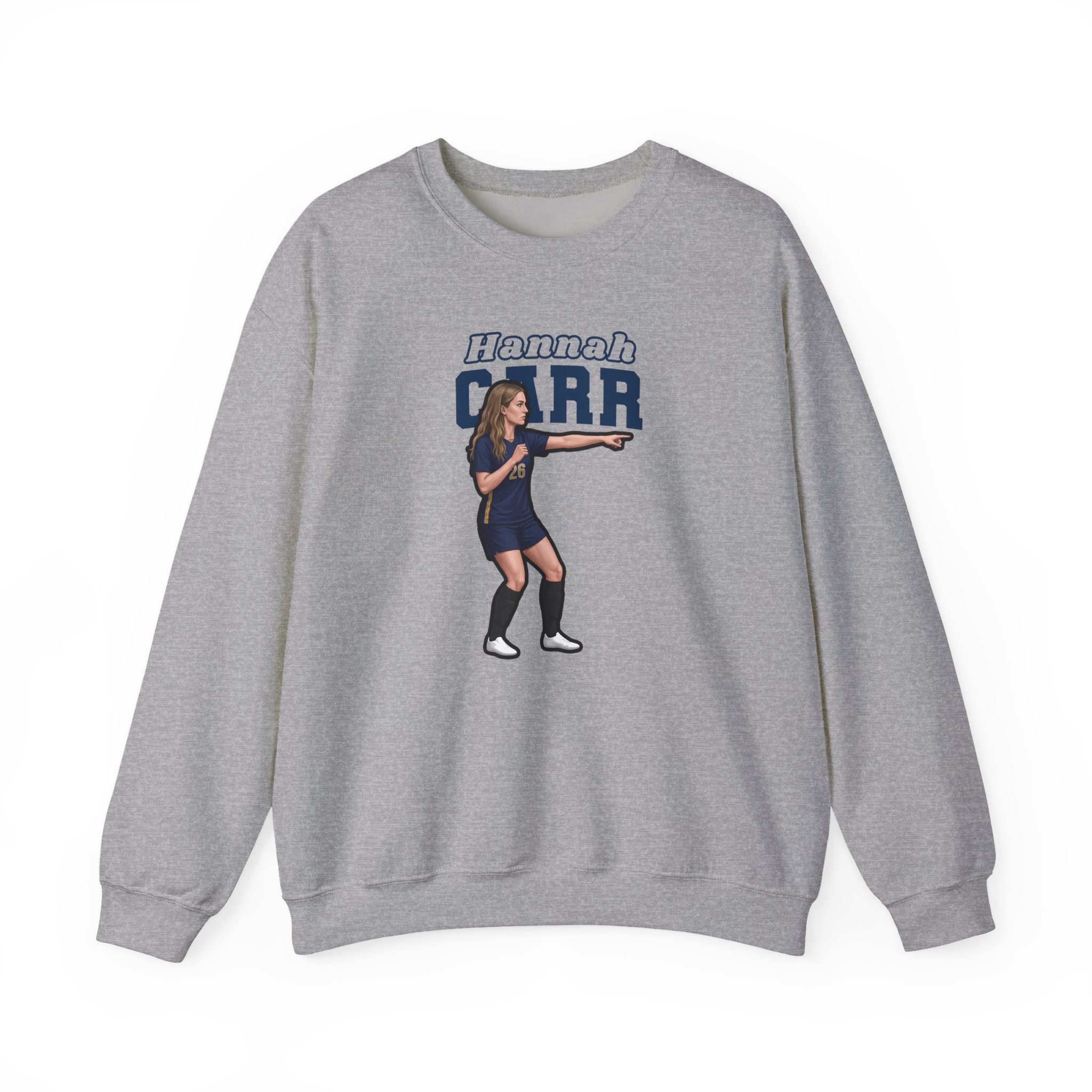 Crewneck Sweatshirt — character_name_arch in Grey