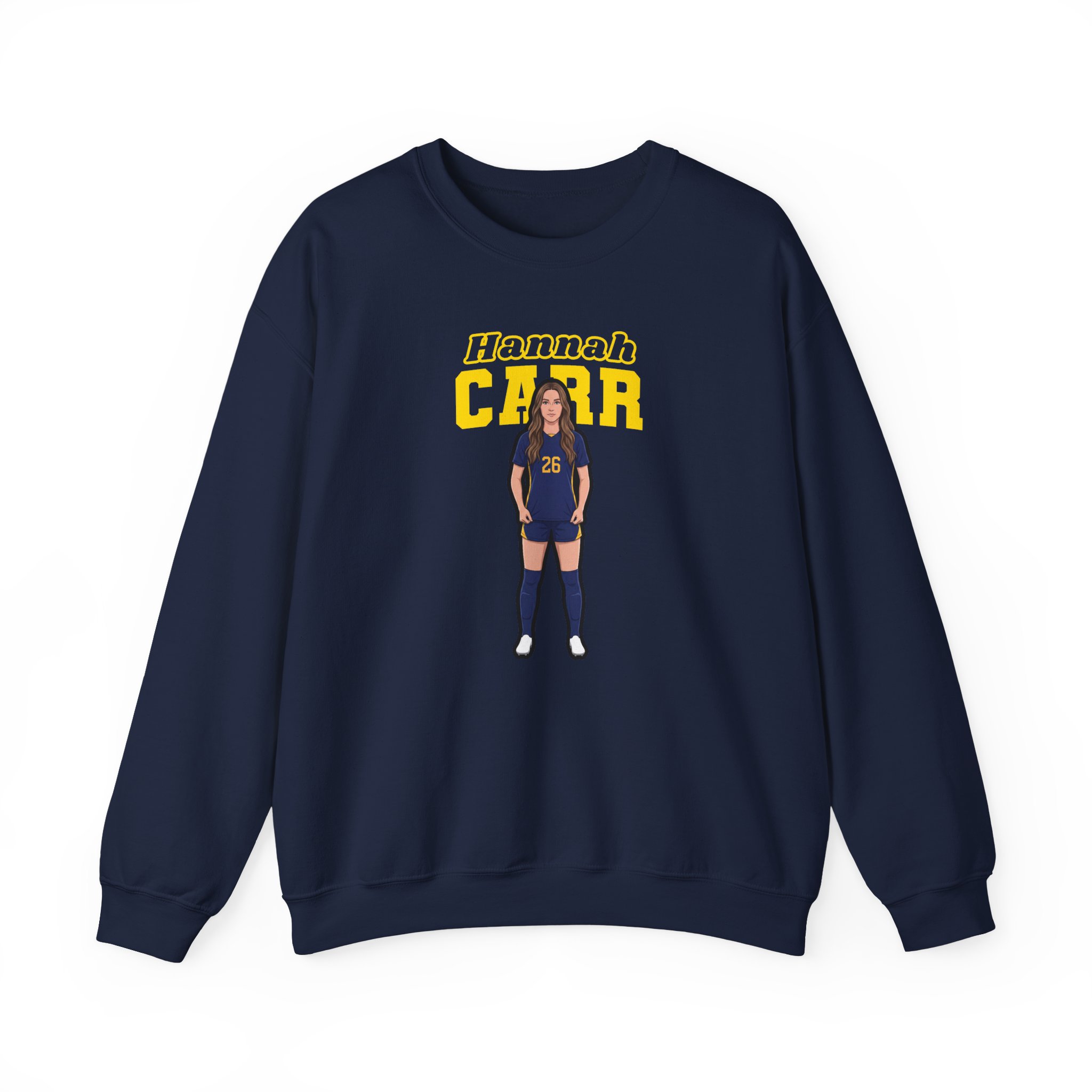 Crewneck Sweatshirt — character_name_arch in Navy