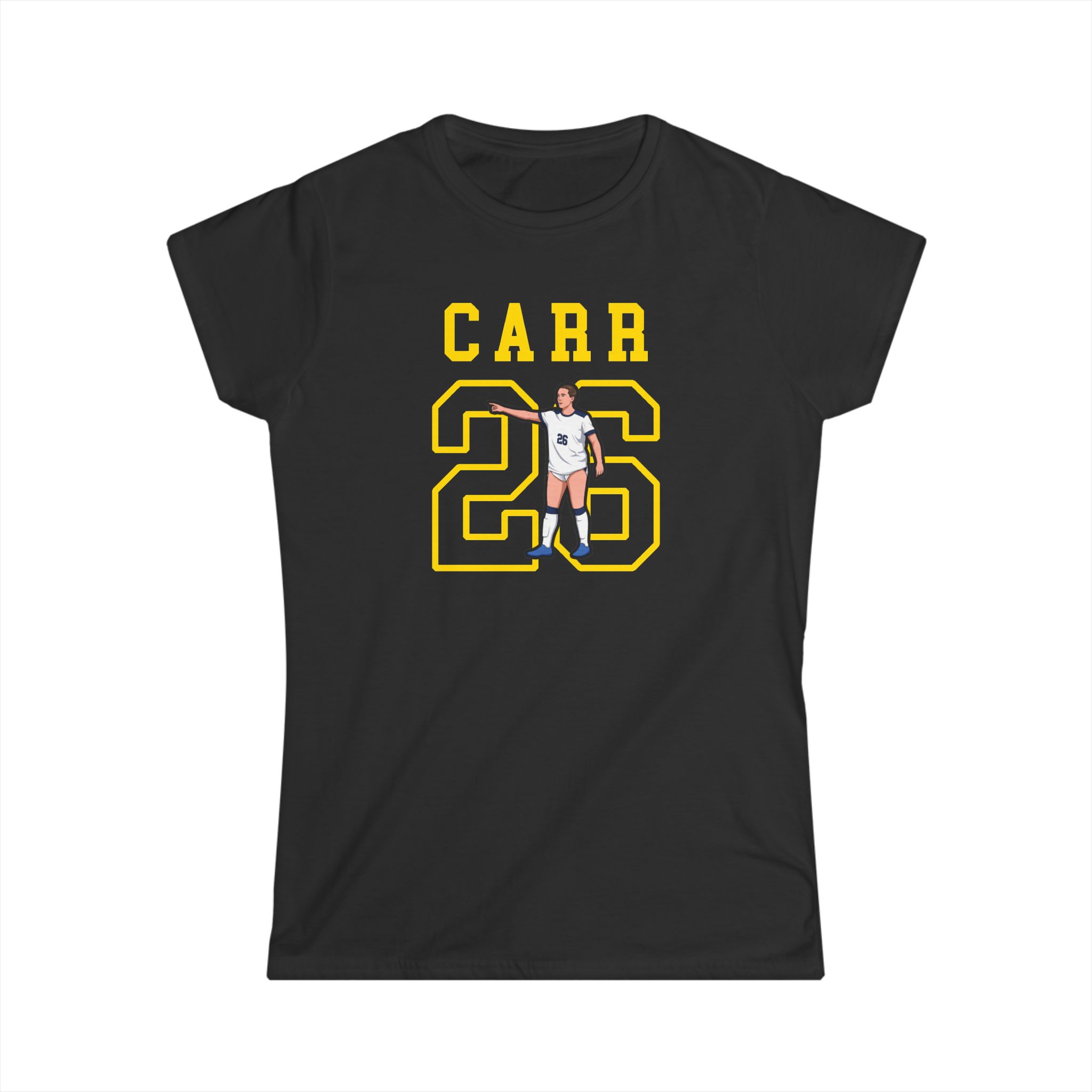 Women's Softstyle Tee — character_shirsey in Black