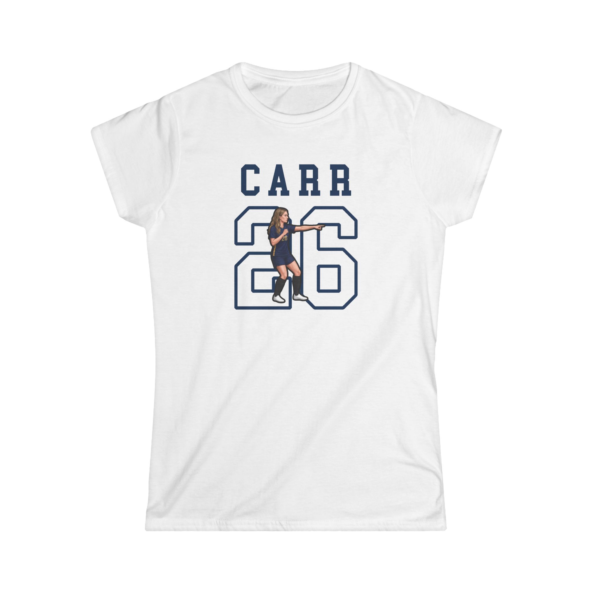 Women's Softstyle Tee — character_shirsey in White