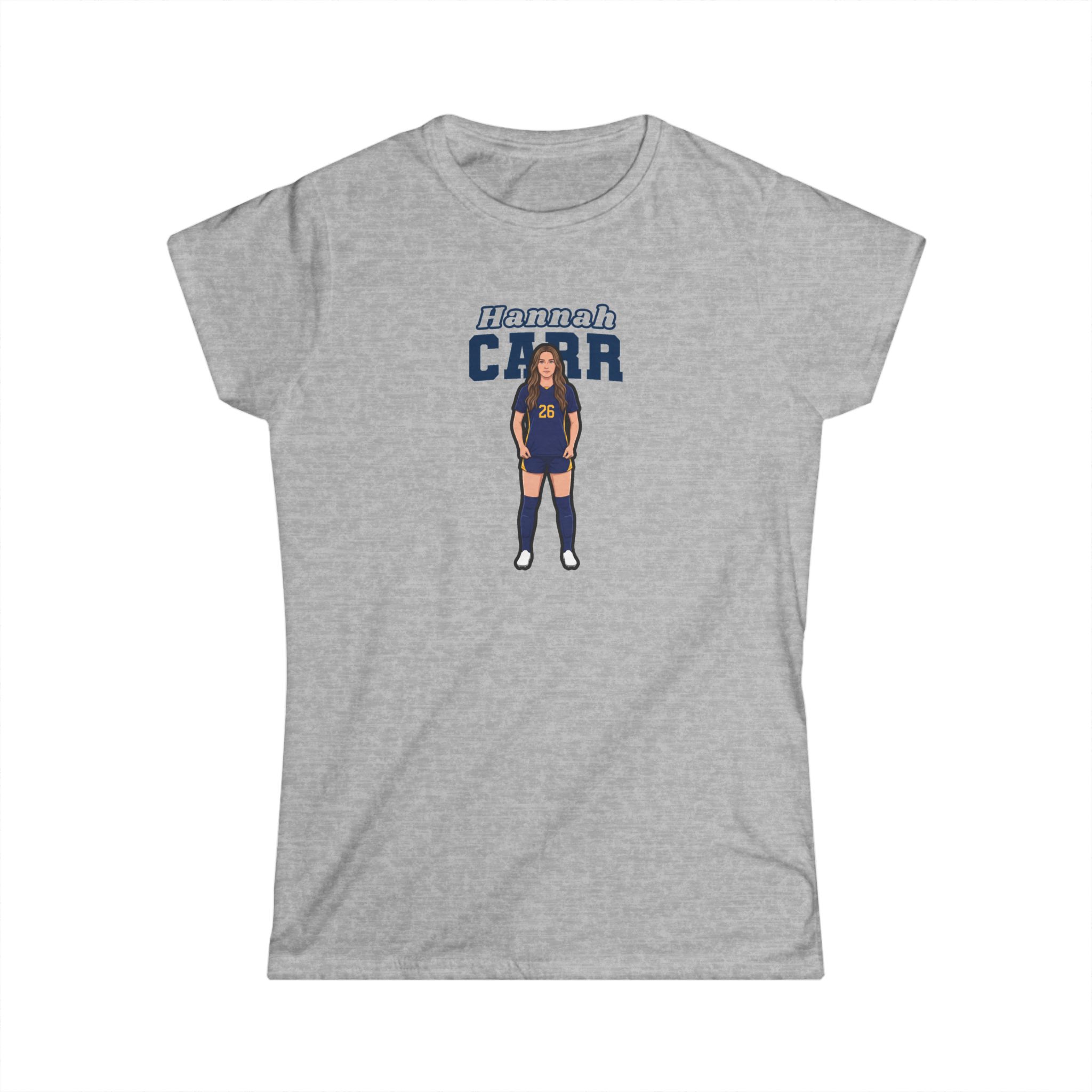 Women's Softstyle Tee — character_name_arch in Grey