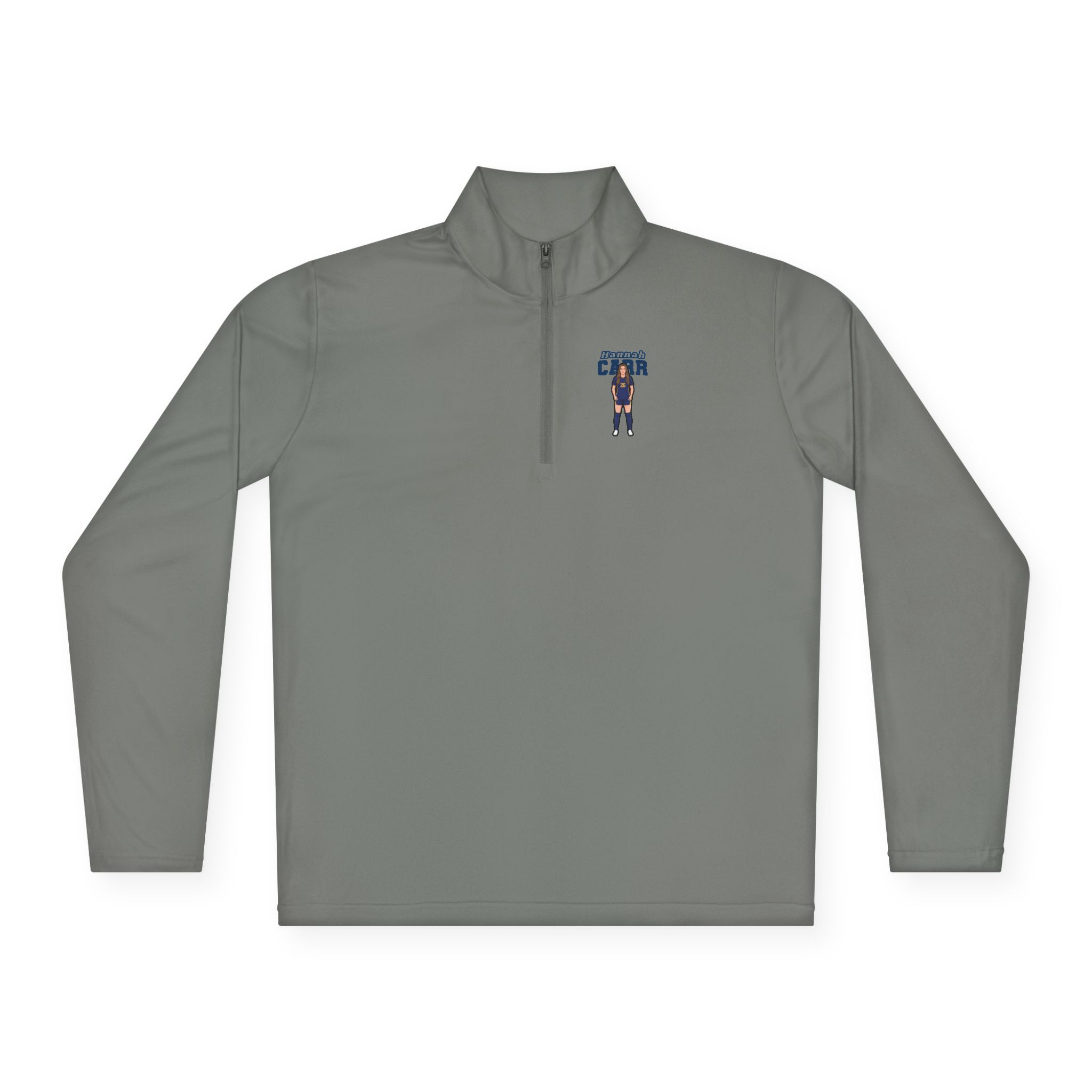 Q-Zip Pullover — character_name_arch in Grey