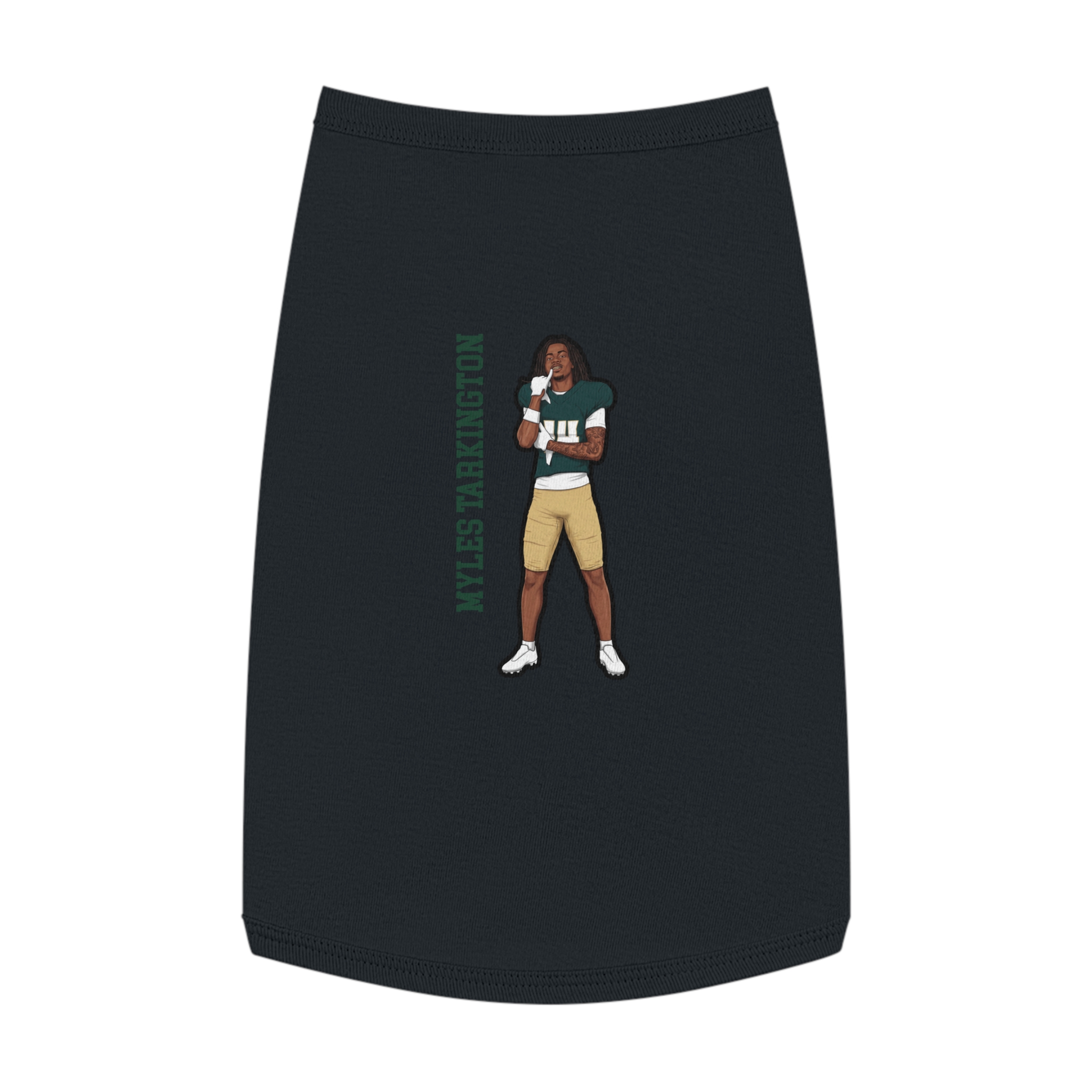 Pet Tank Top — character_name_vertical in Black