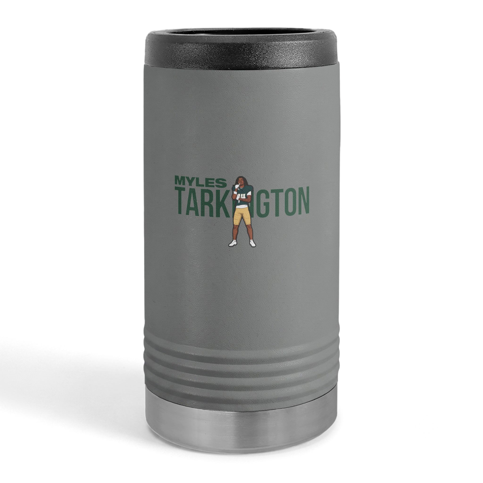 Slim Stainless Can Cooler — character_player_name in Grey