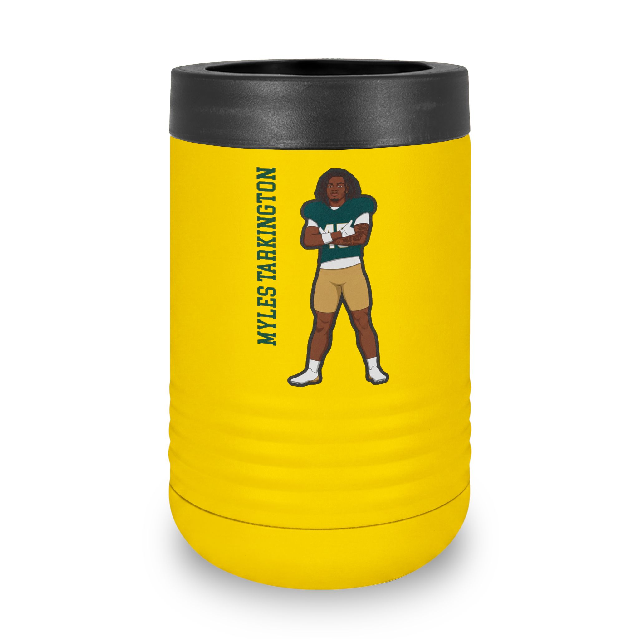 Stainless Can Cooler — character_name_vertical in Yellow