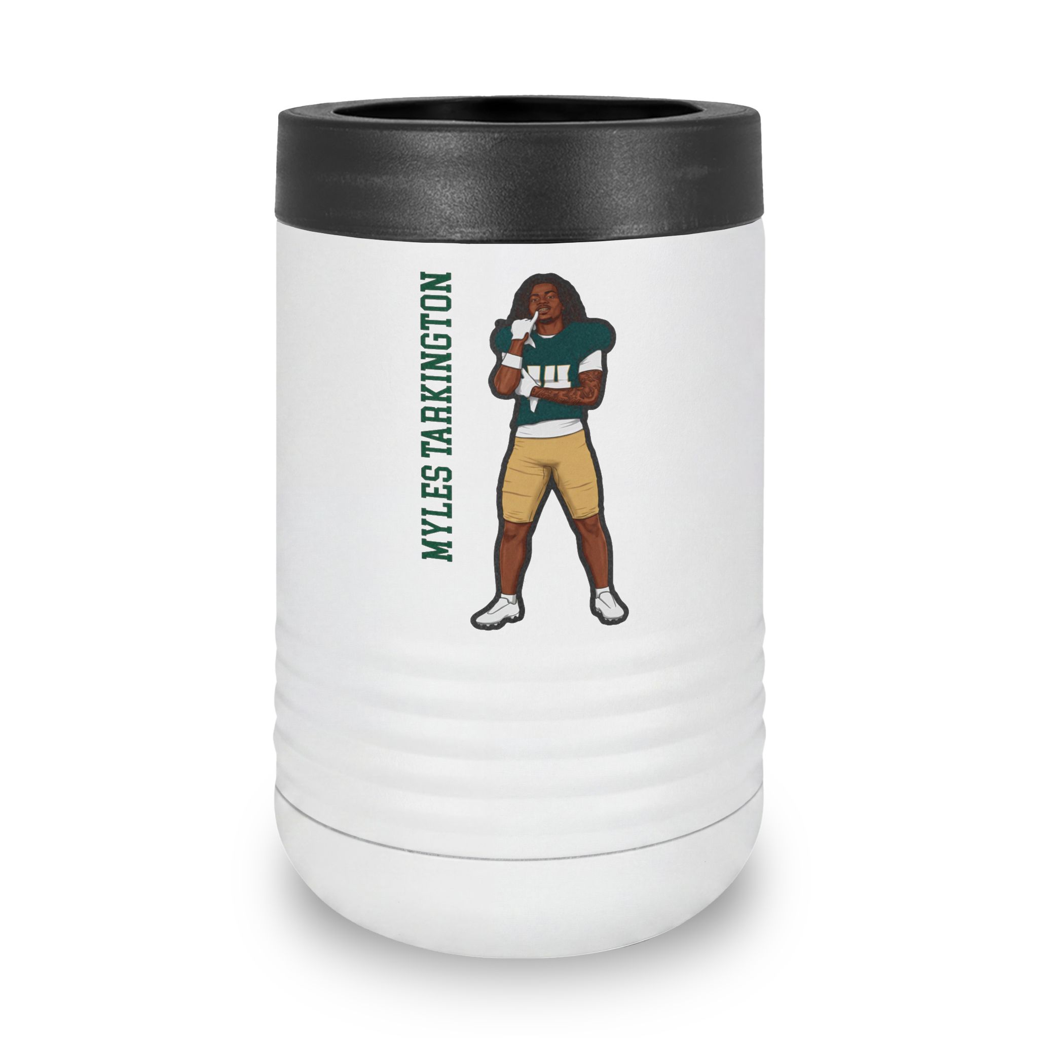 Stainless Can Cooler — character_name_vertical in White