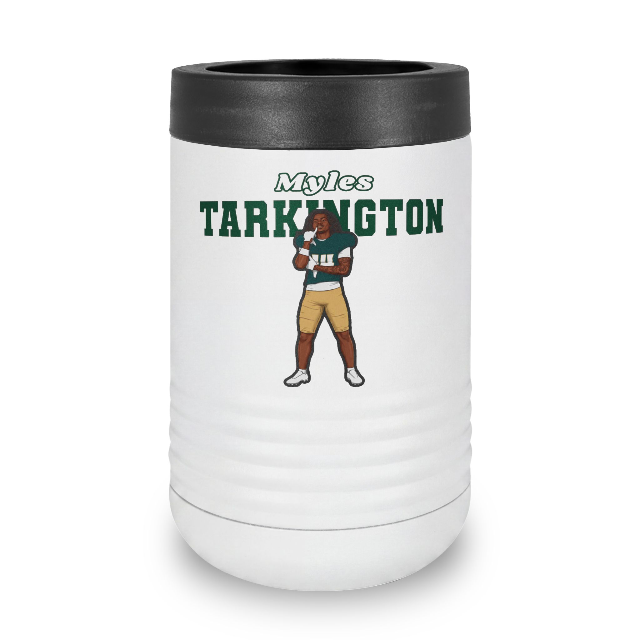 Stainless Can Cooler — character_name_arch in White