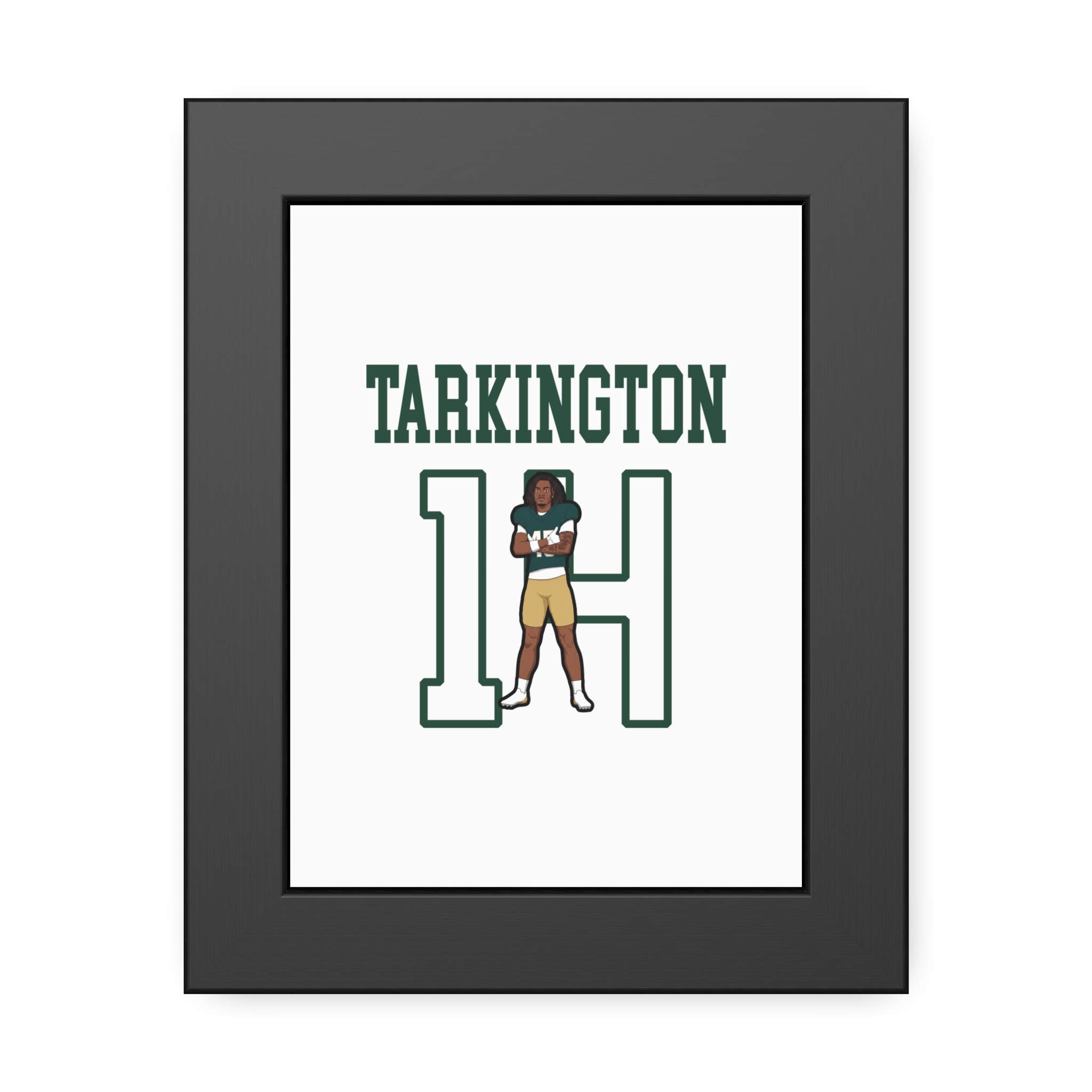 Framed Poster — character_shirsey in Black