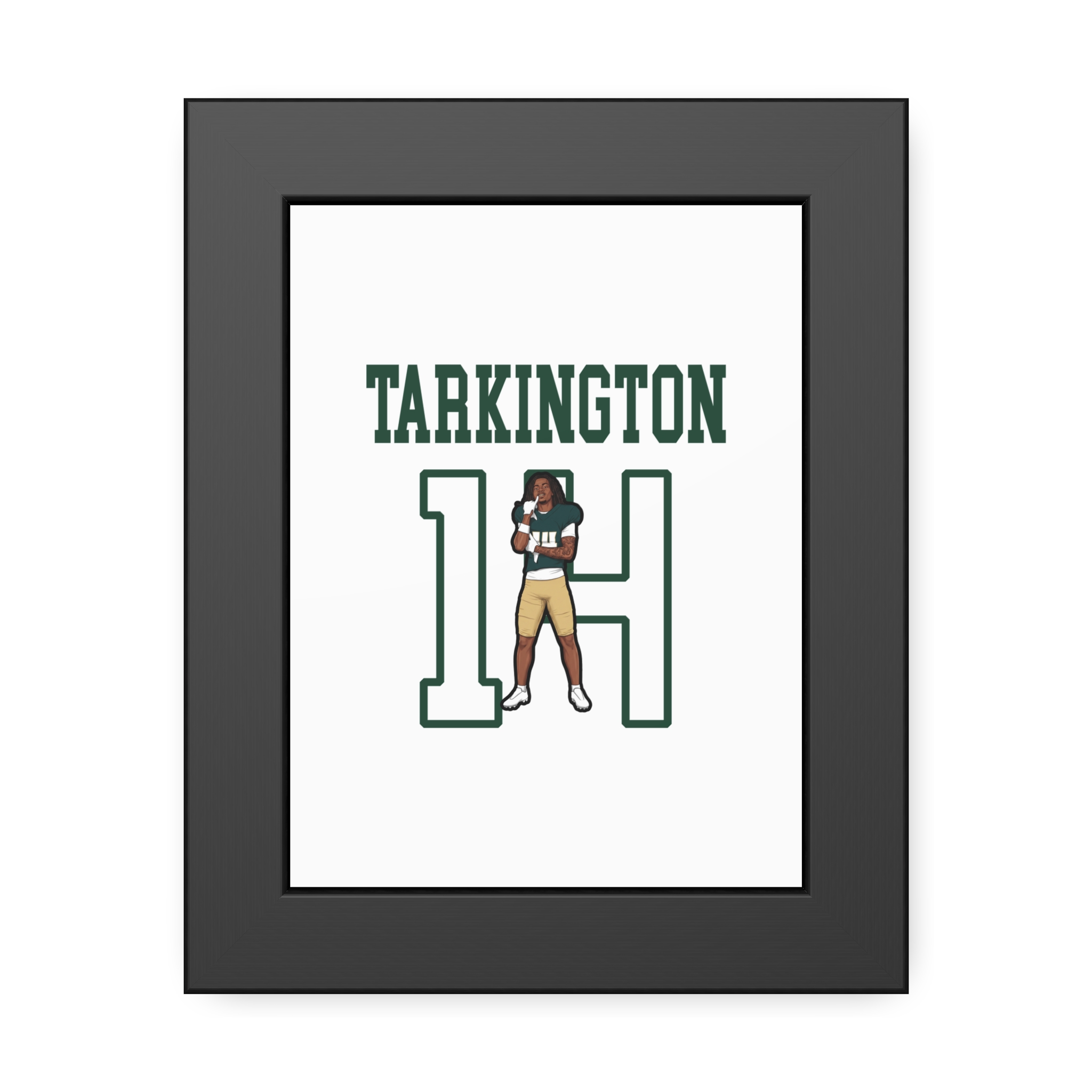 Framed Poster — character_shirsey in Black