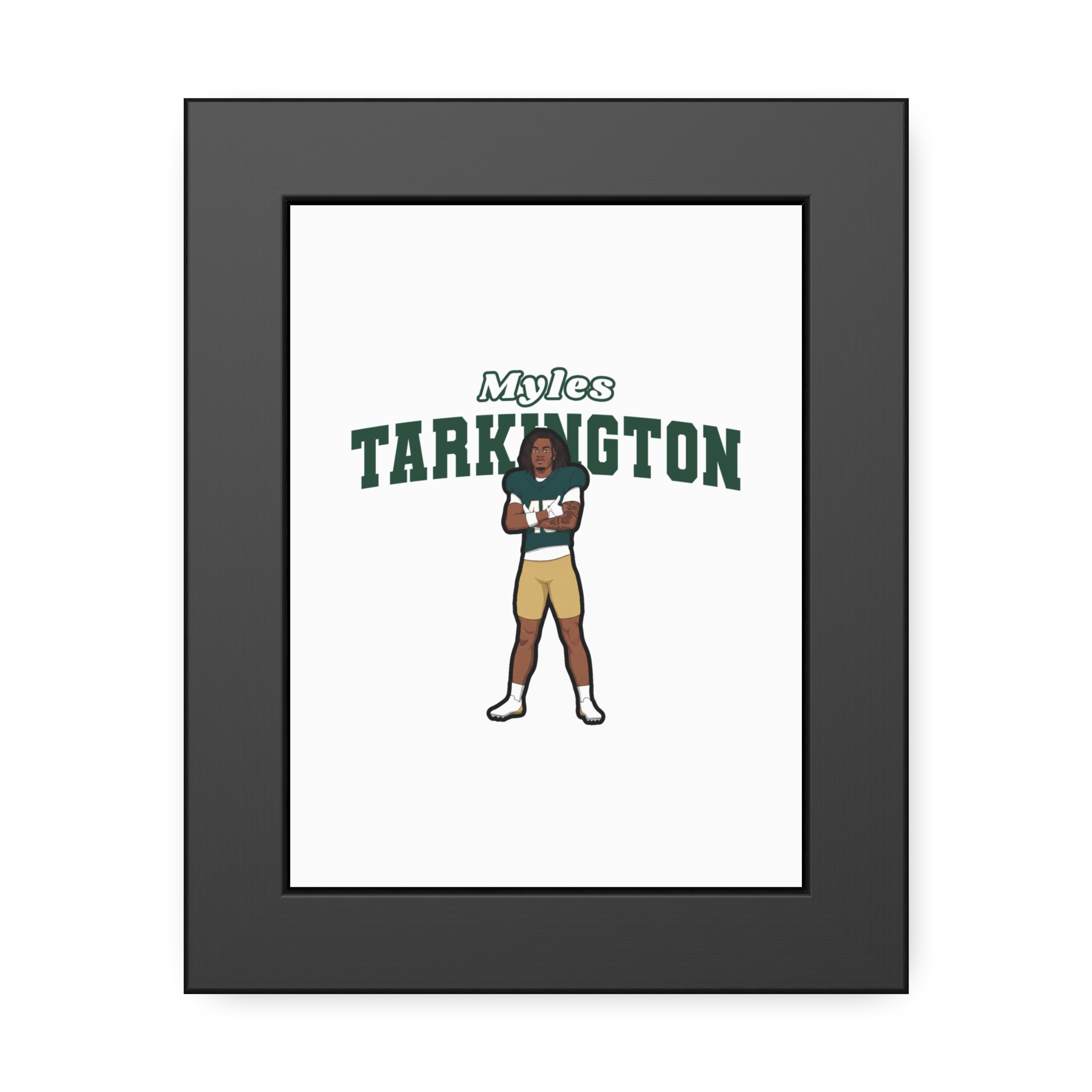 Framed Poster — character_name_arch in Black