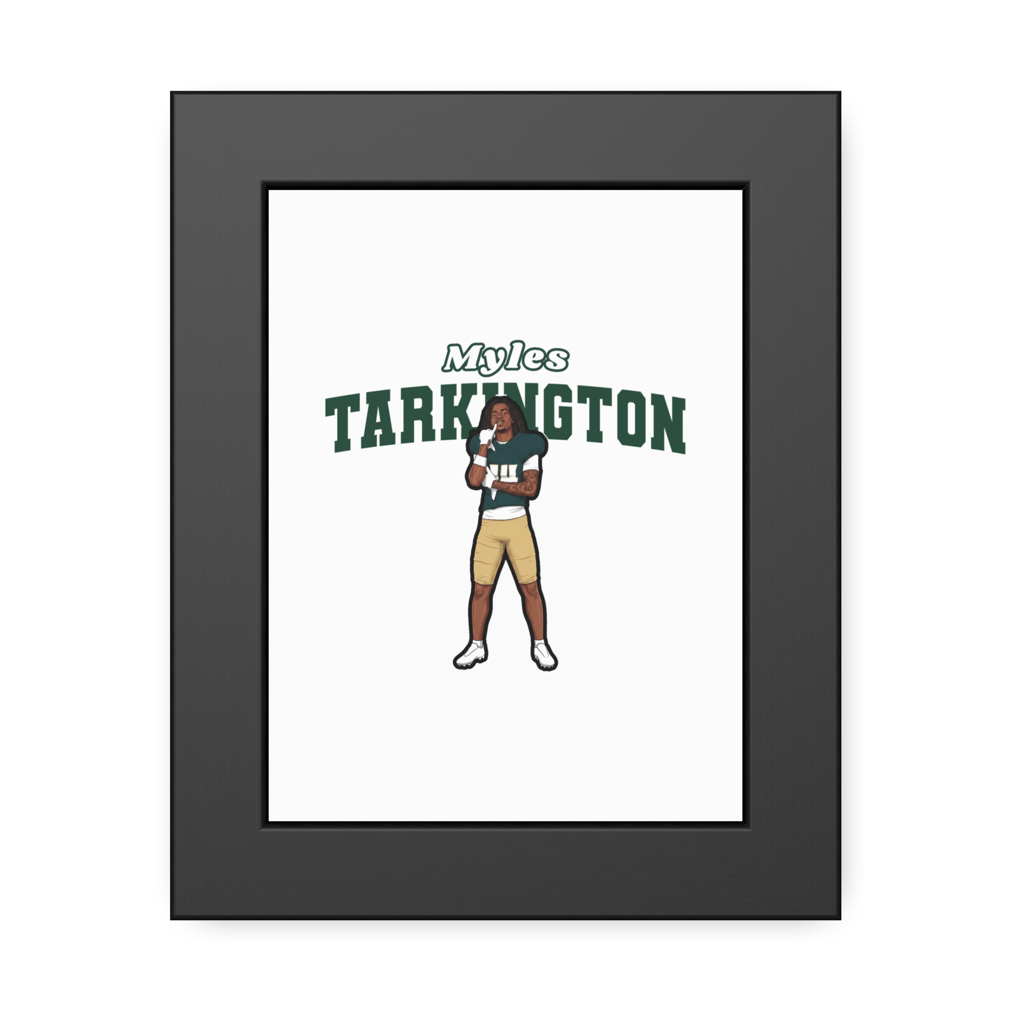 Framed Poster — character_name_arch in Black