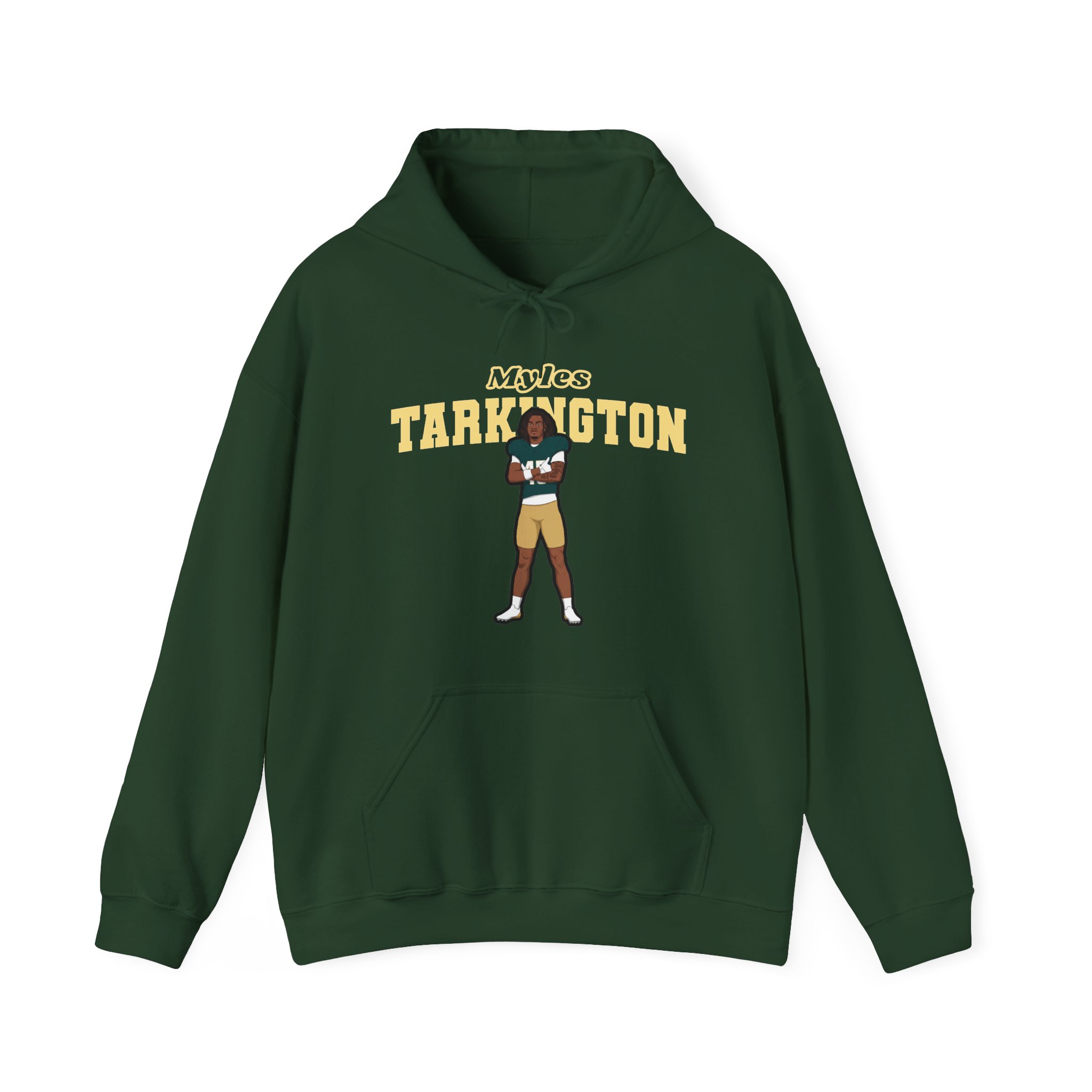 Hoodie — character_name_arch in Green