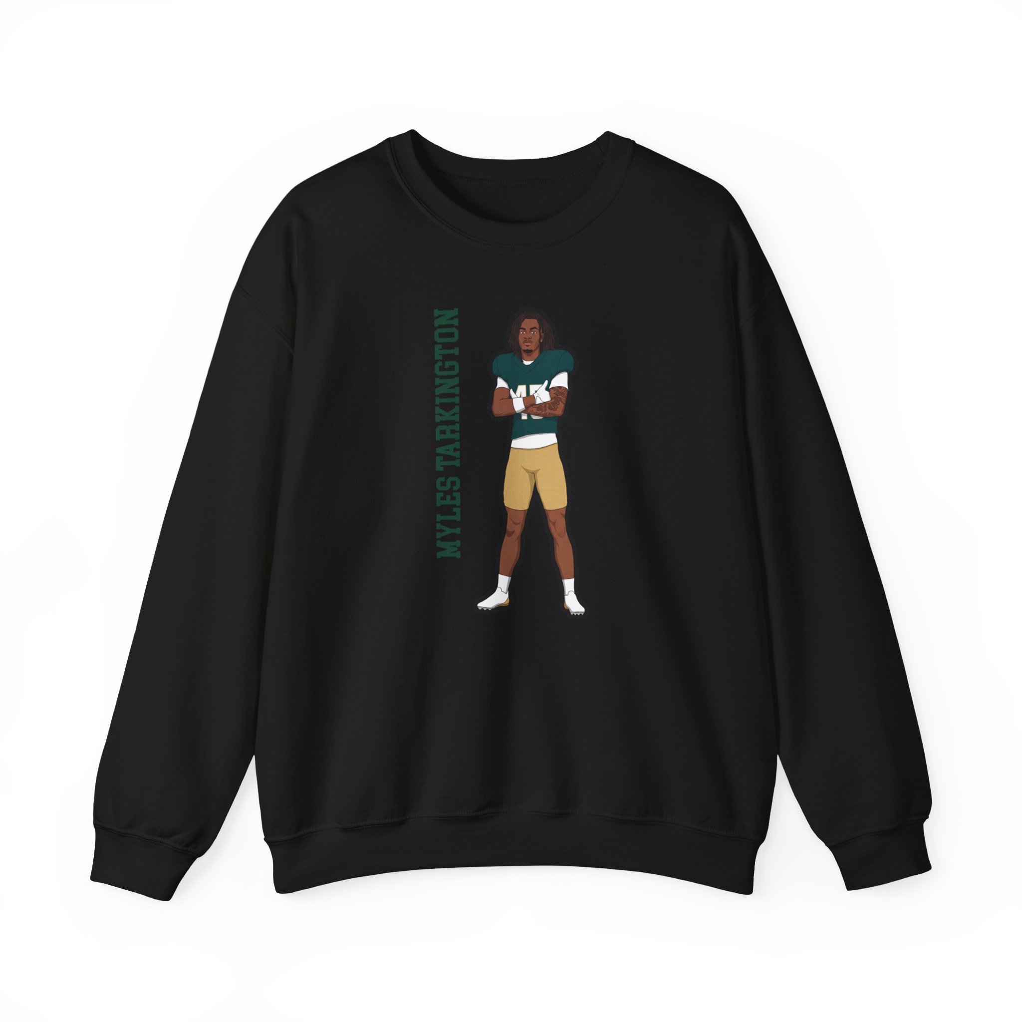 Crewneck Sweatshirt — character_name_vertical in Black