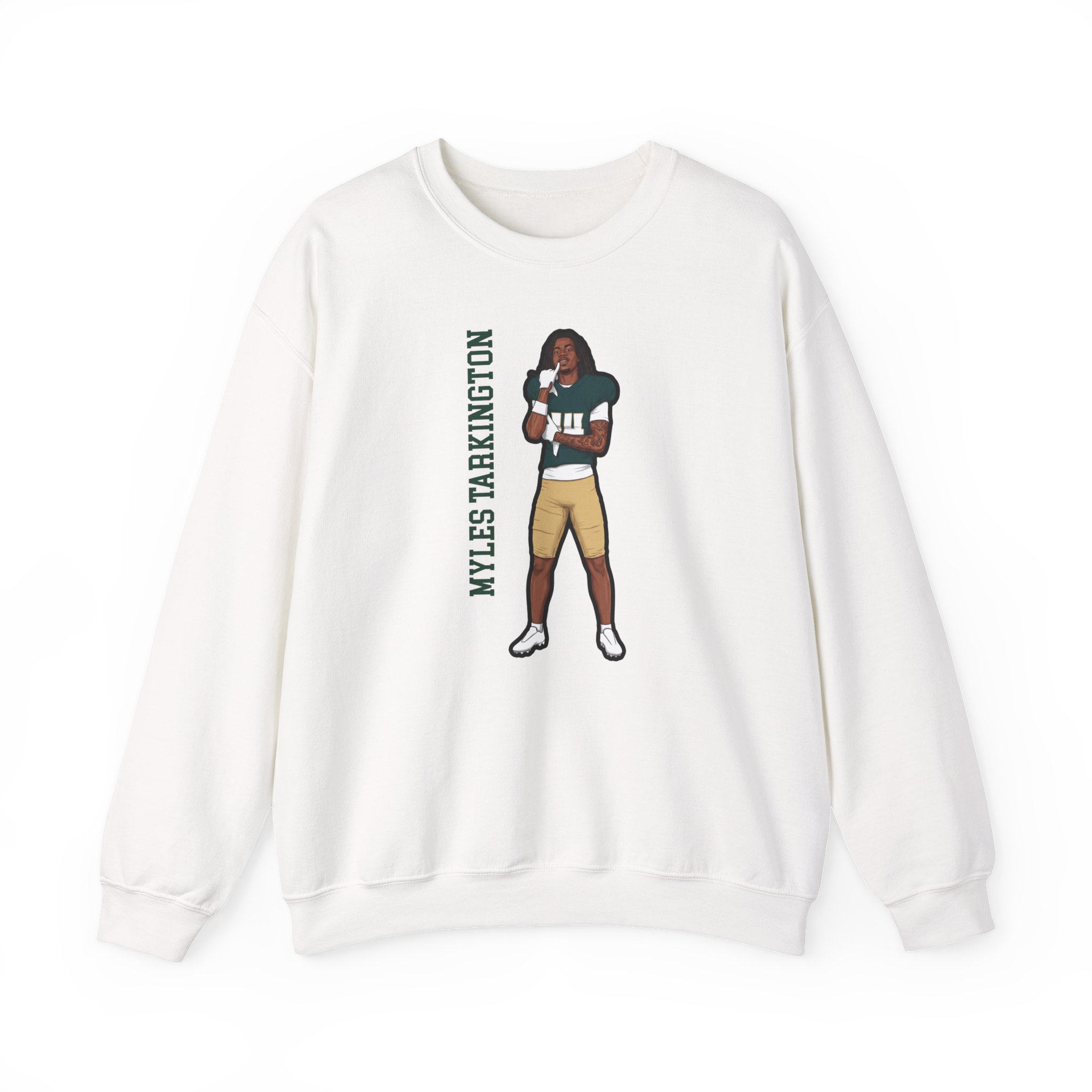 Crewneck Sweatshirt — character_name_vertical in White