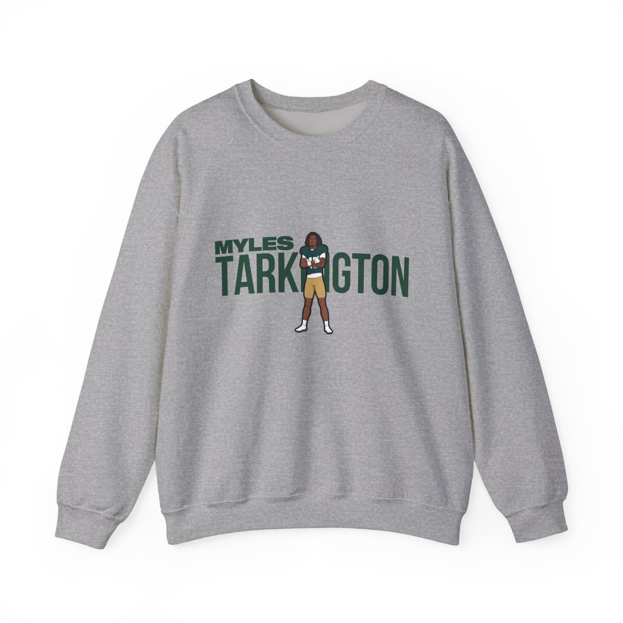 Crewneck Sweatshirt — character_player_name in Grey