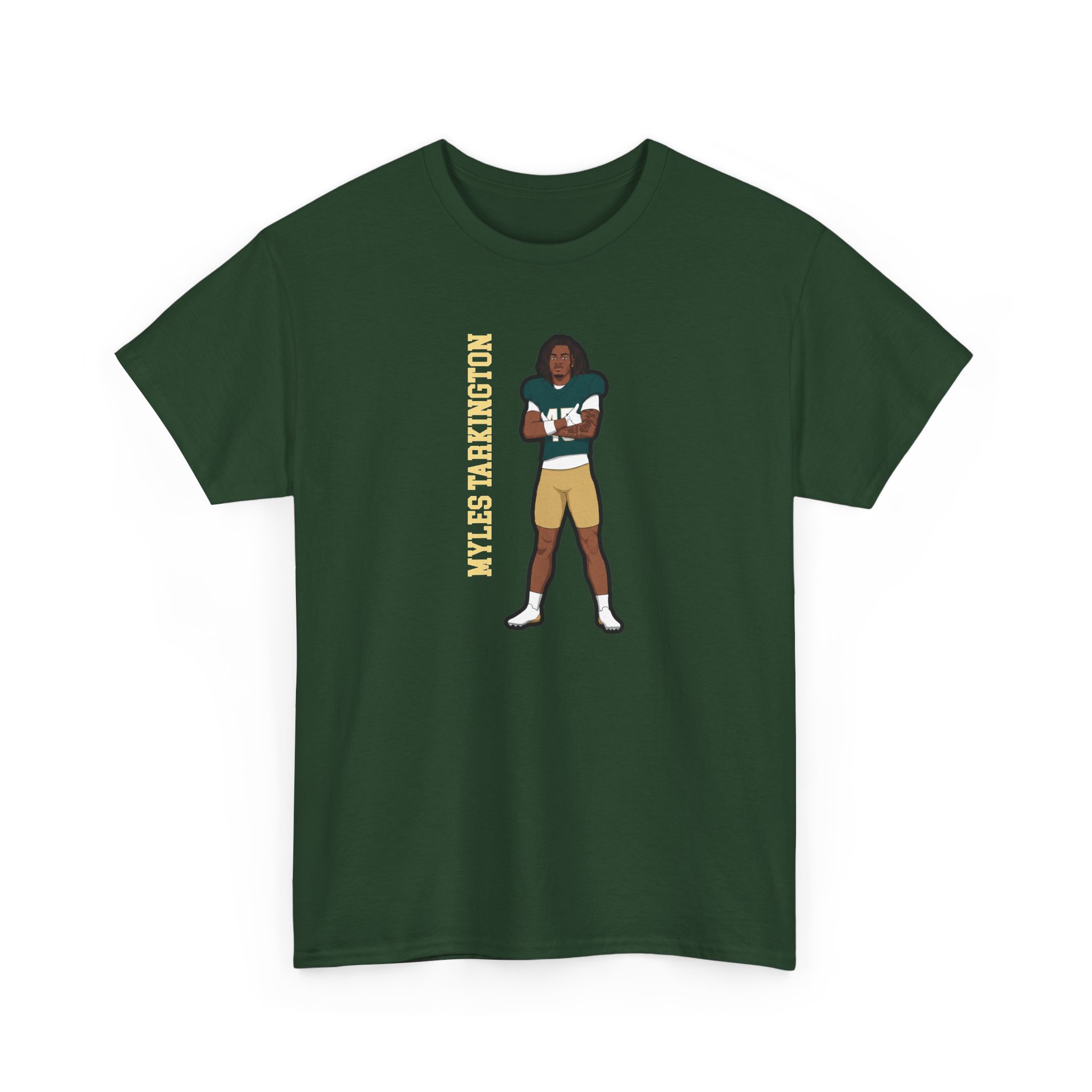 Tee — character_name_vertical in Green