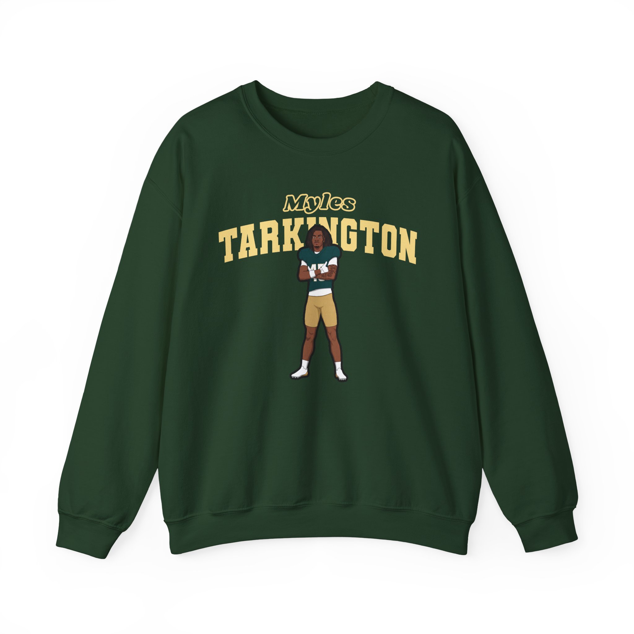 Crewneck Sweatshirt — character_name_arch in Green