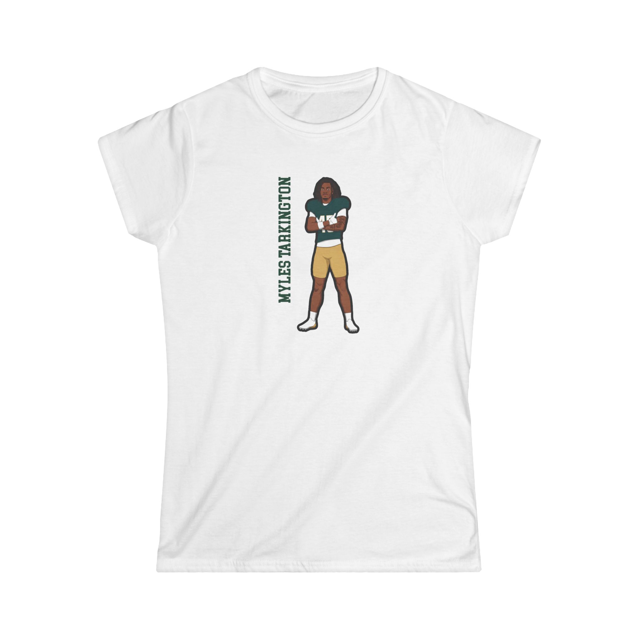 Women's Softstyle Tee — character_name_vertical in White