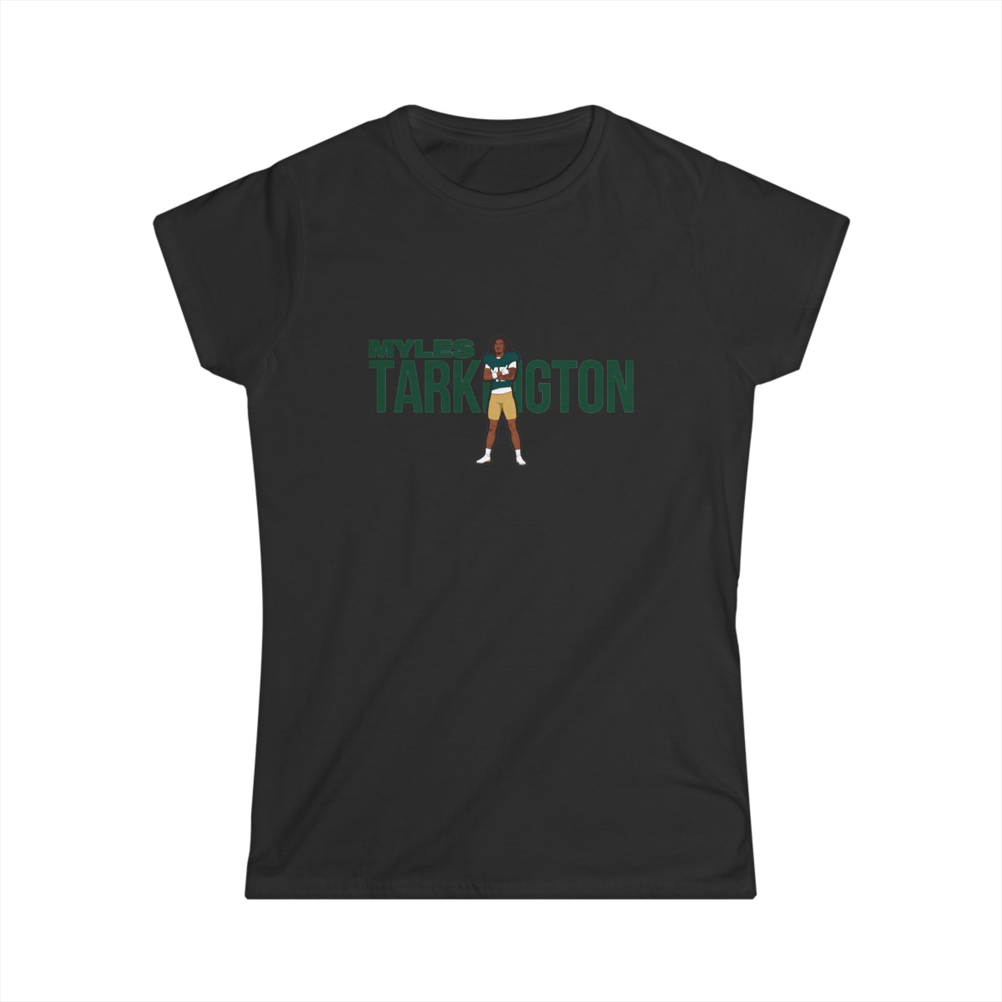 Women's Softstyle Tee — character_player_name in Black