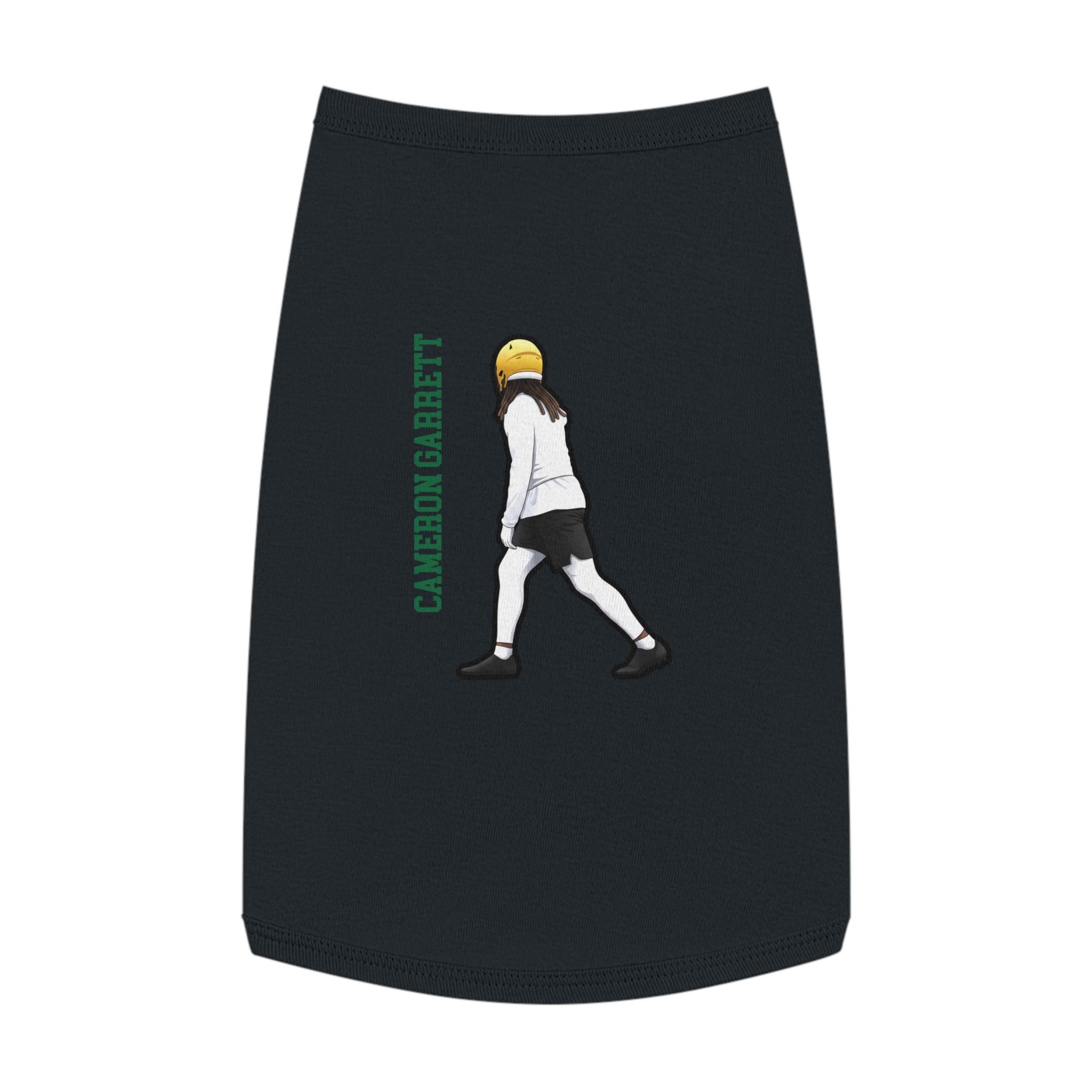 Pet Tank Top — character_name_vertical in Black