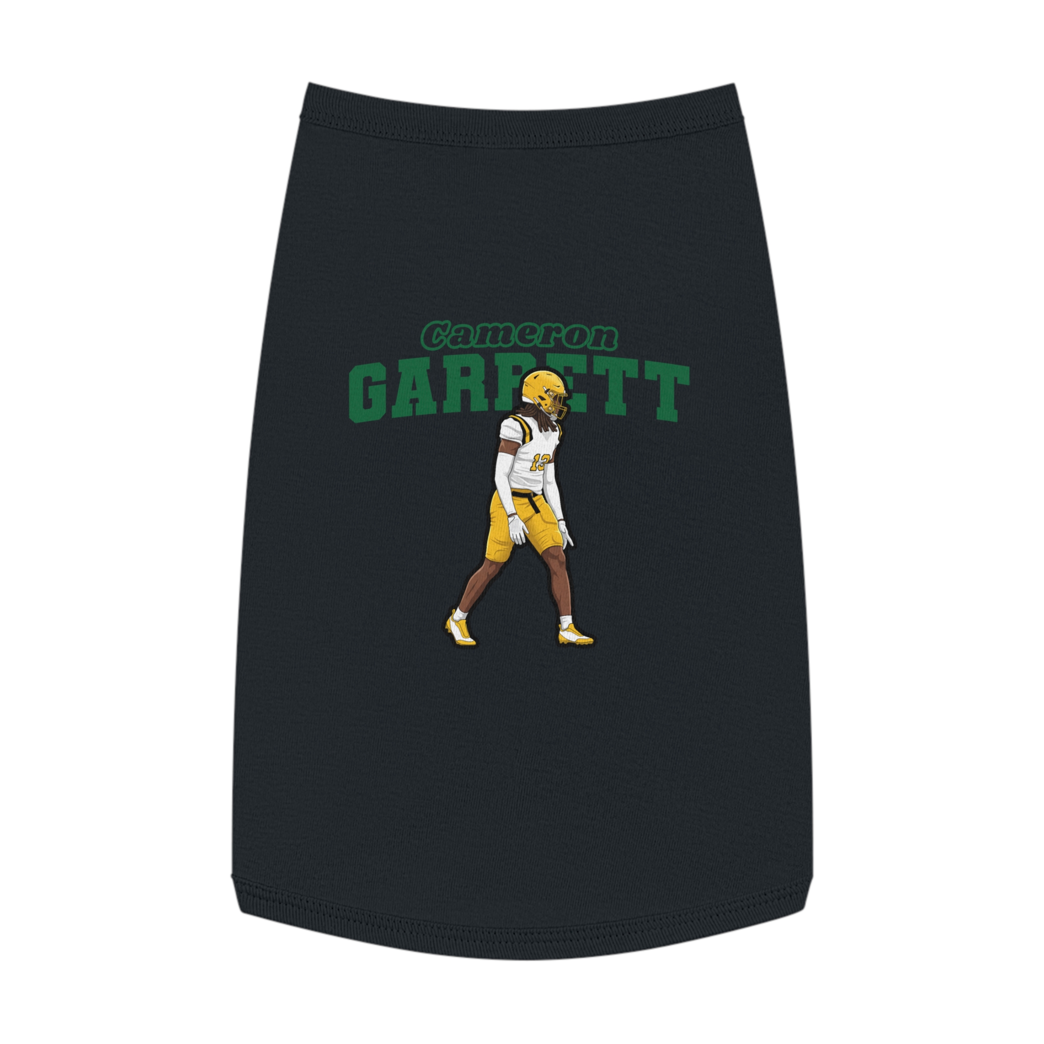 Pet Tank Top — character_name_arch in Black