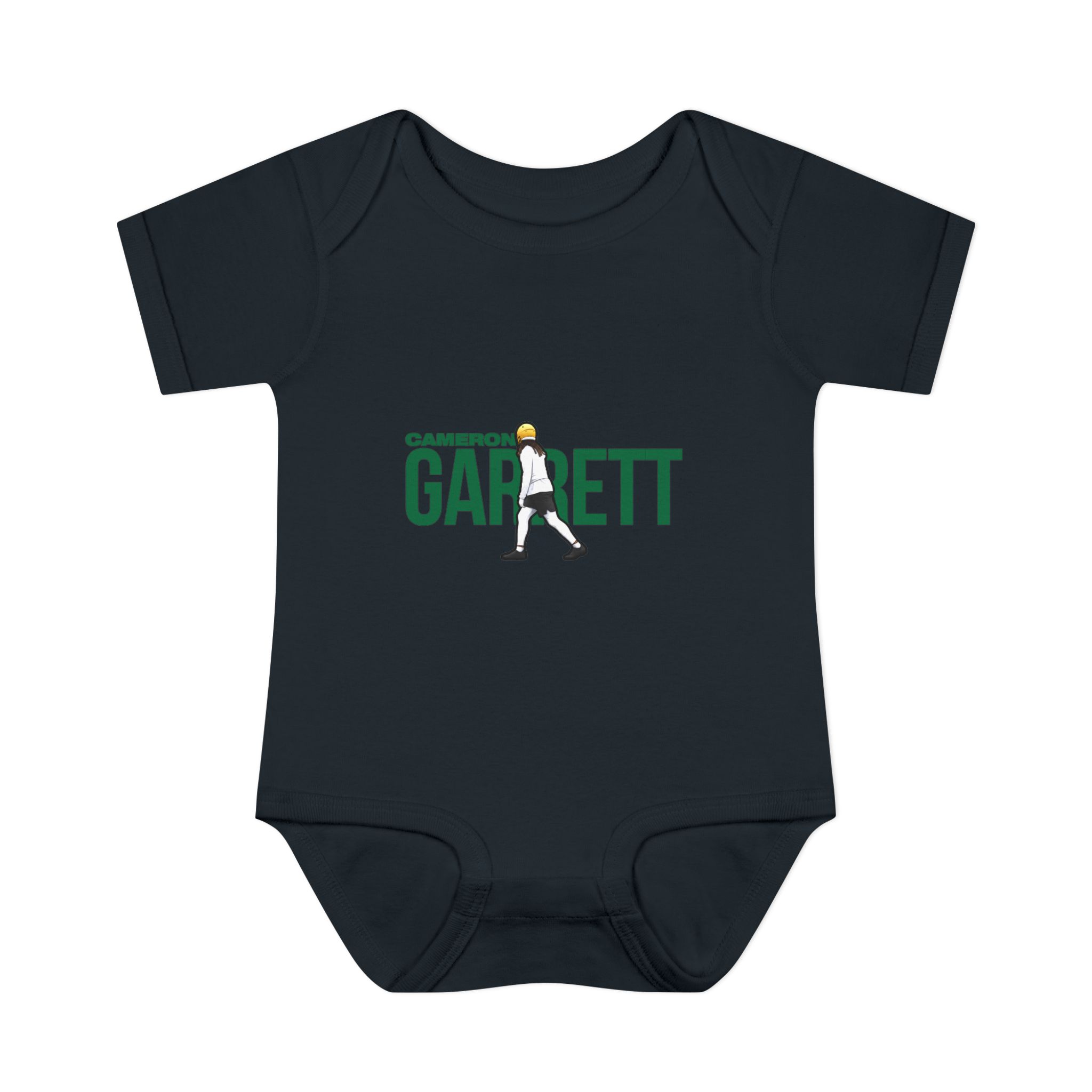 Baby Onesie — character_player_name in Black