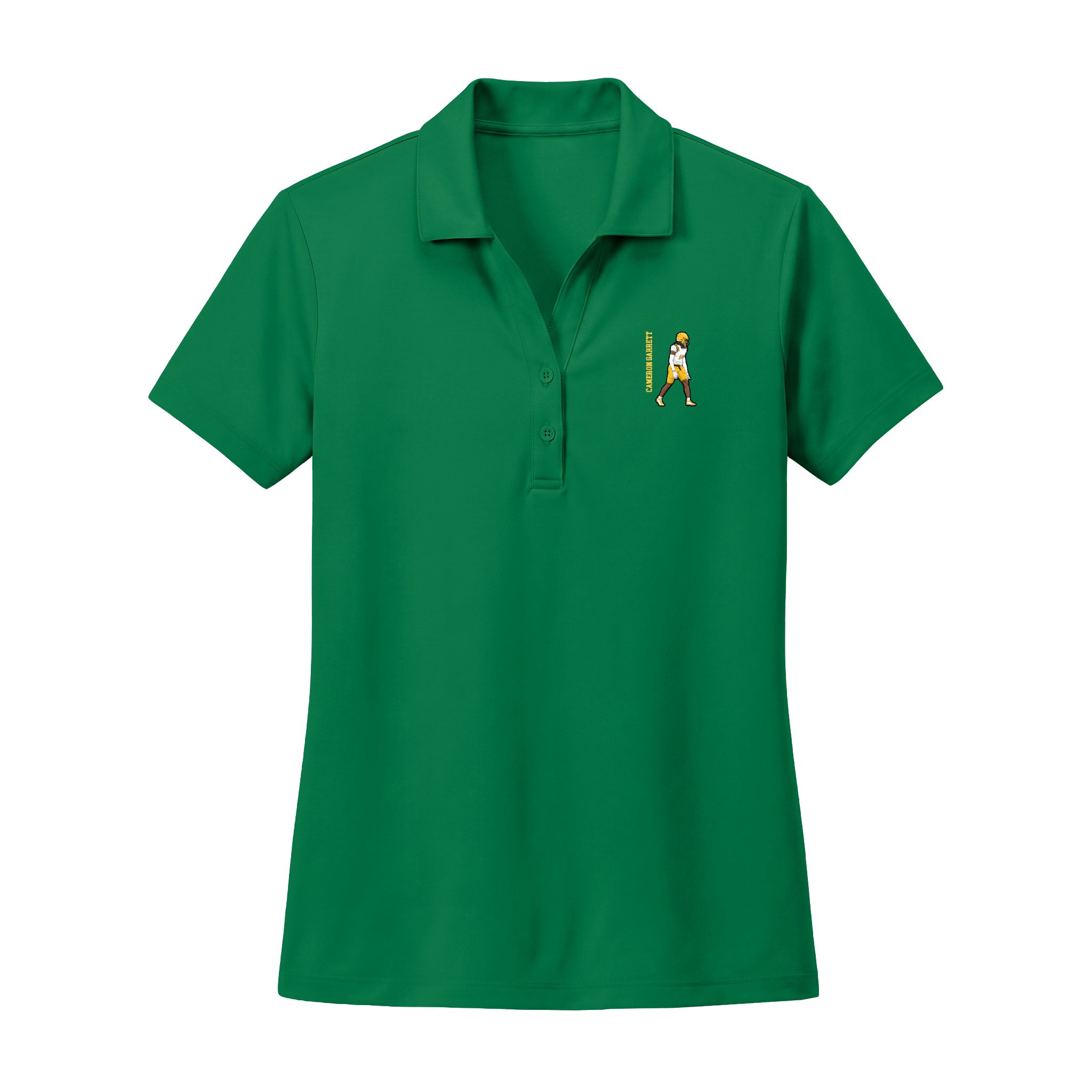 Women's Polo — character_name_vertical in Green