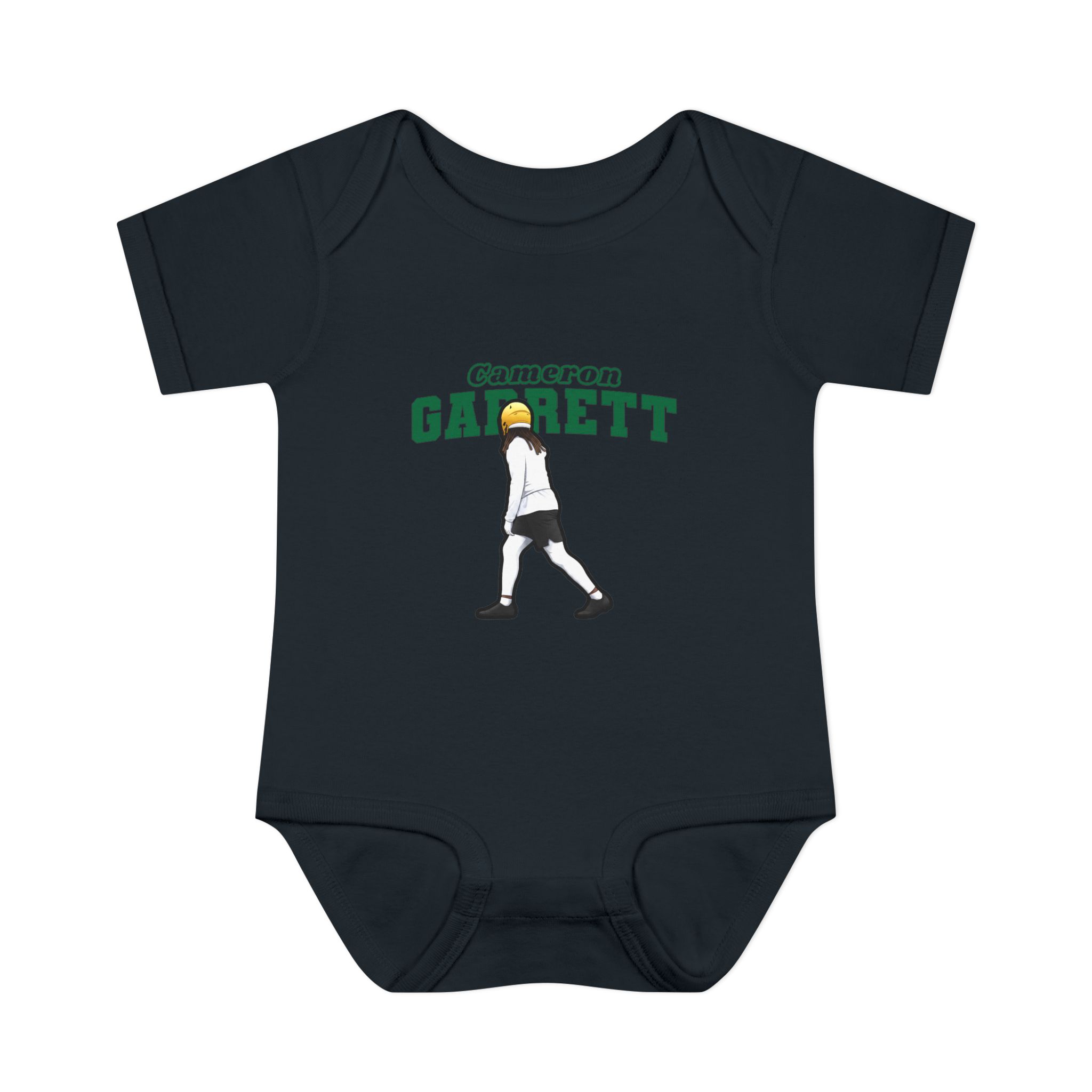 Baby Onesie — character_name_arch in Black