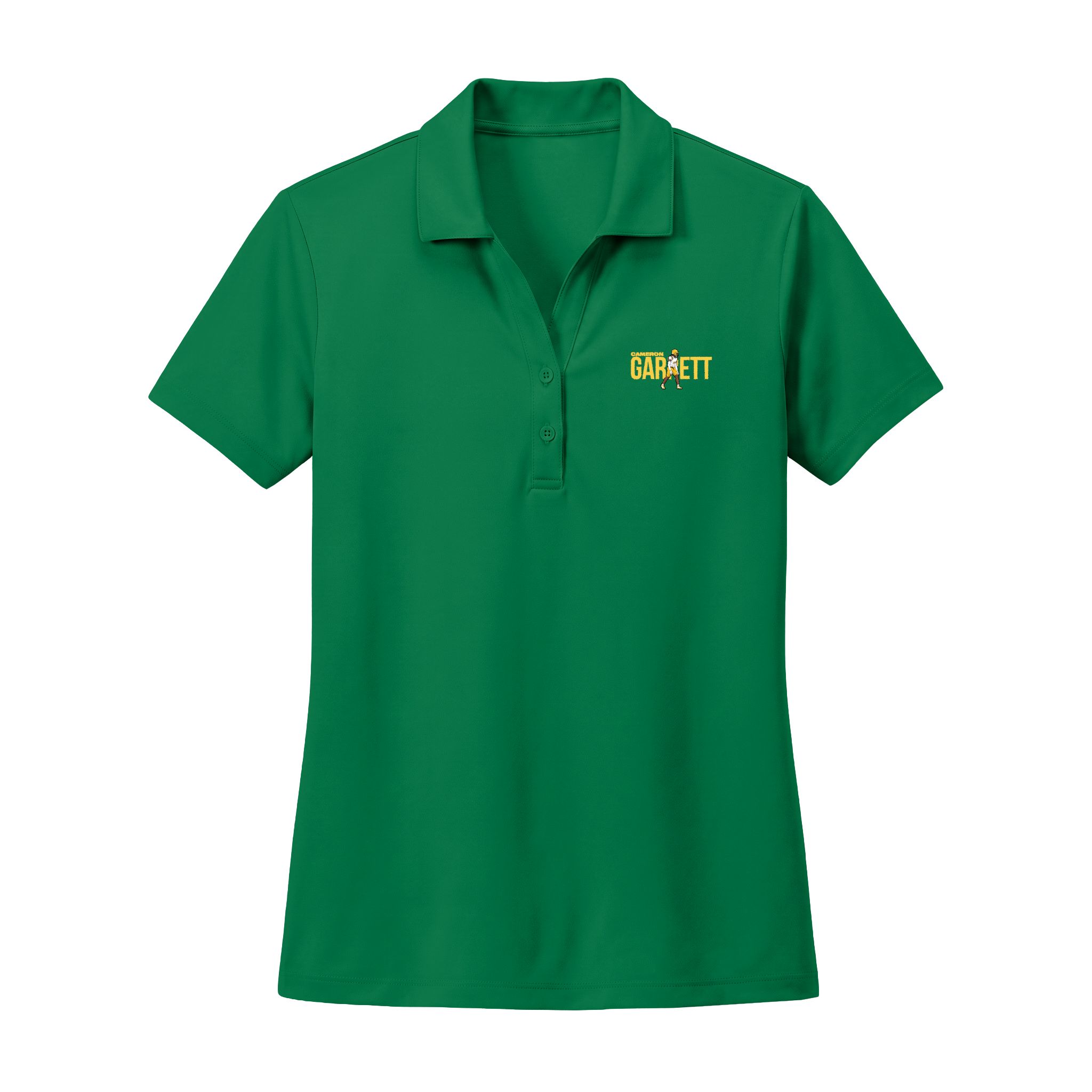 Women's Polo — character_player_name in Green