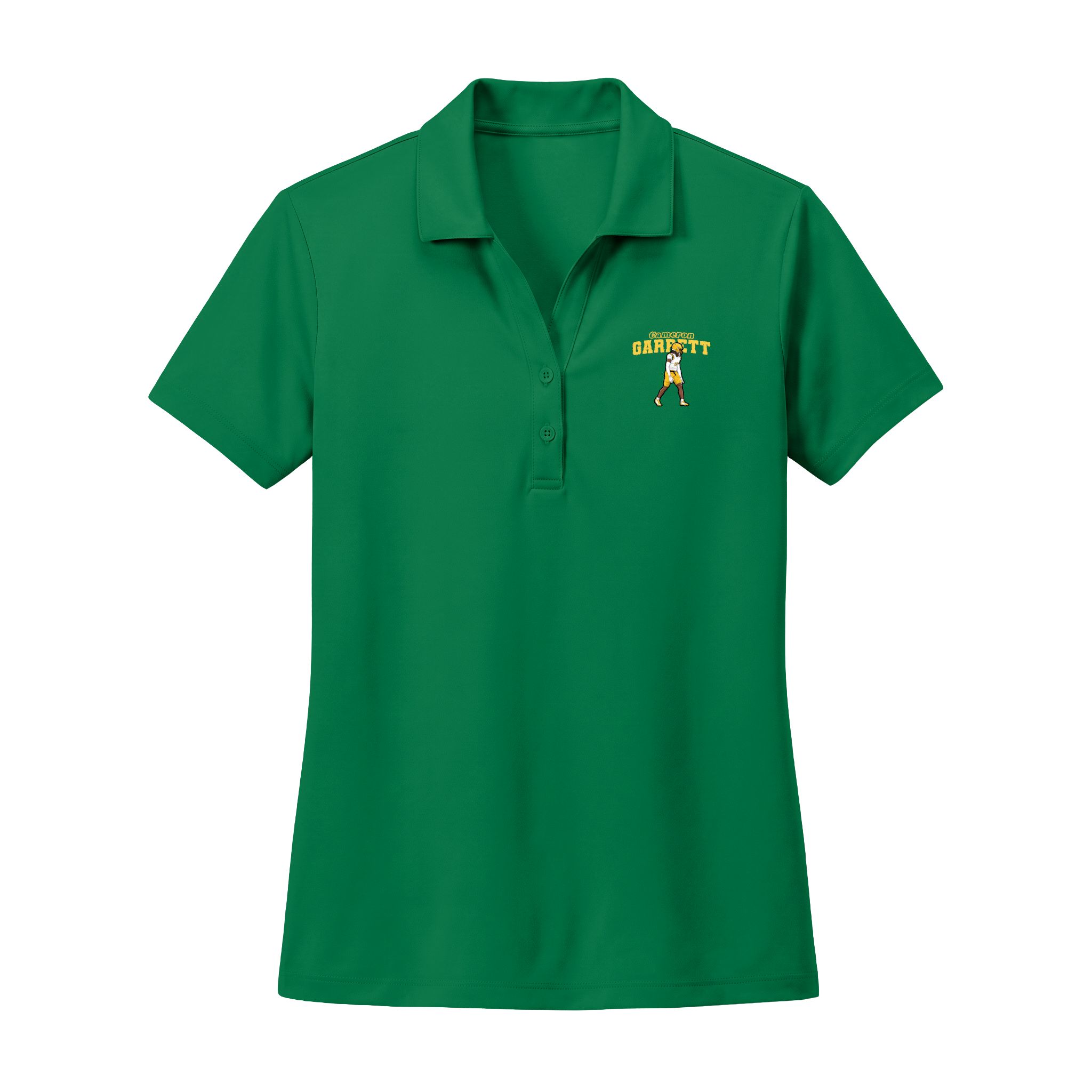 Women's Polo — character_name_arch in Green