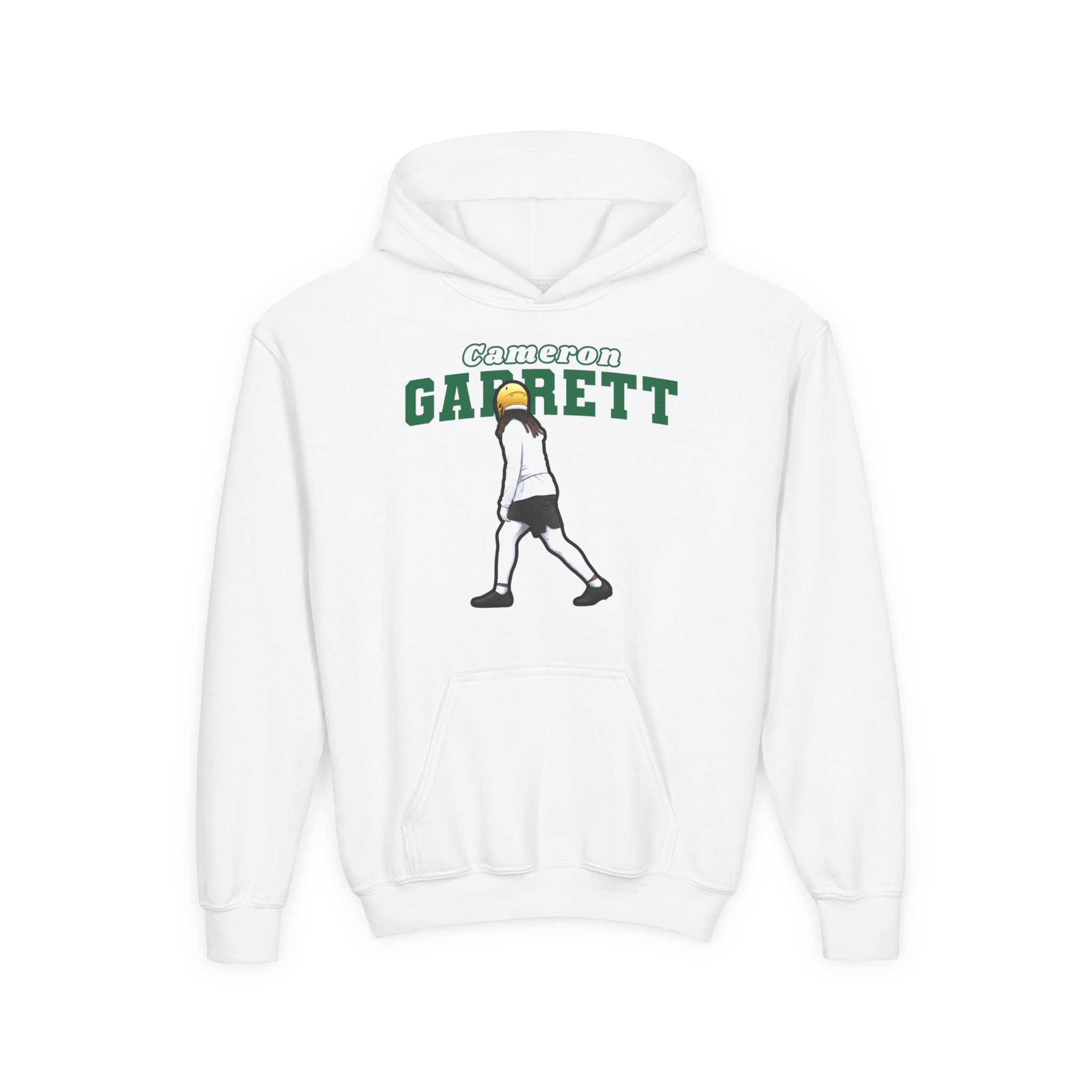 Youth Hoodie — character_name_arch in White