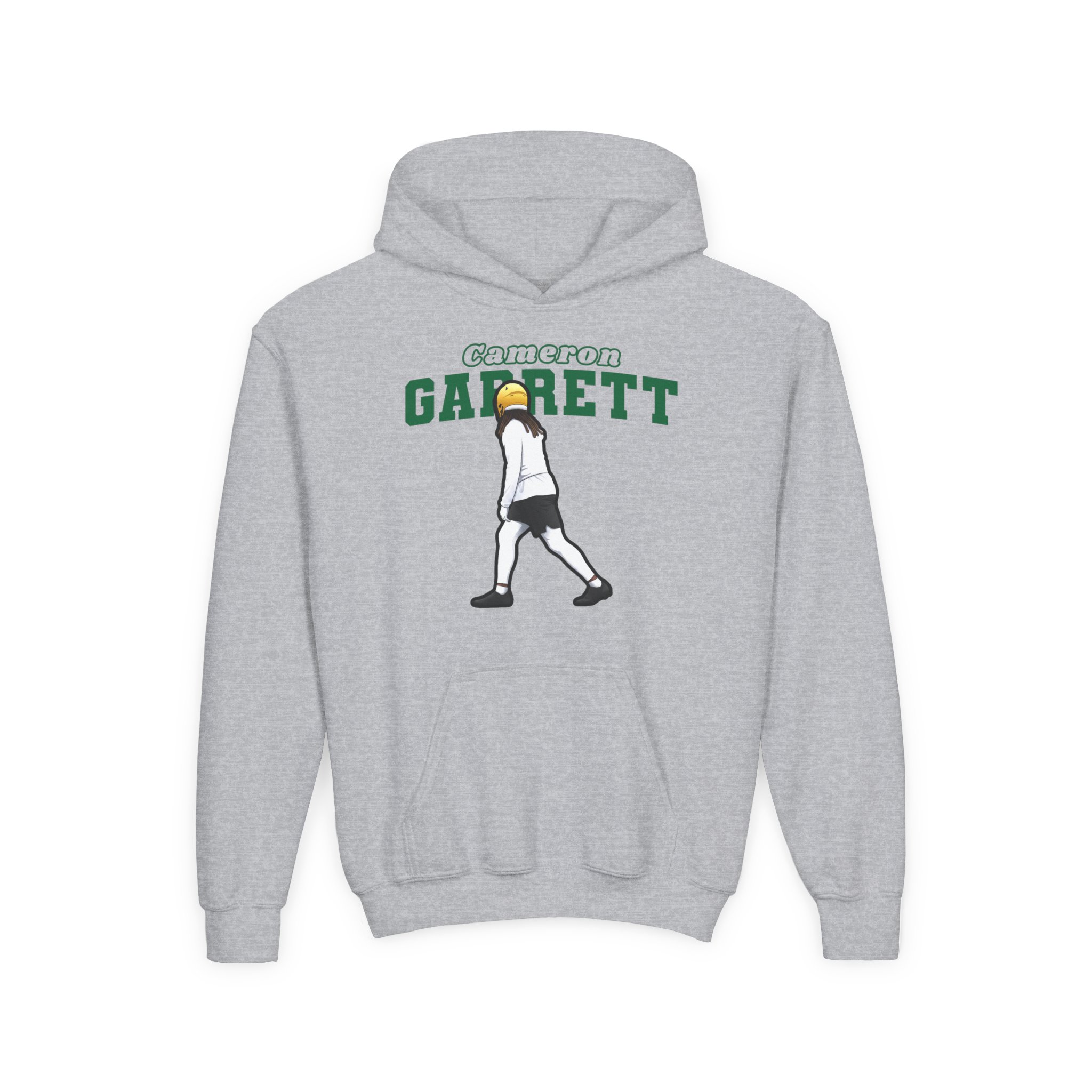 Youth Hoodie — character_name_arch in Grey