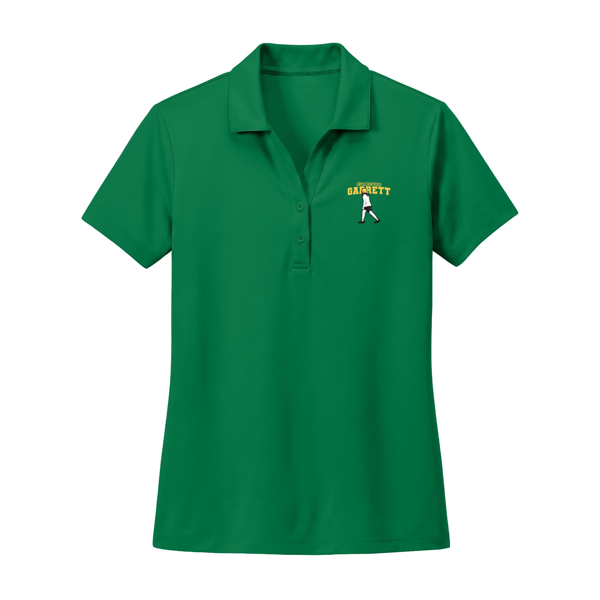 Women's Polo — character_name_arch in Green